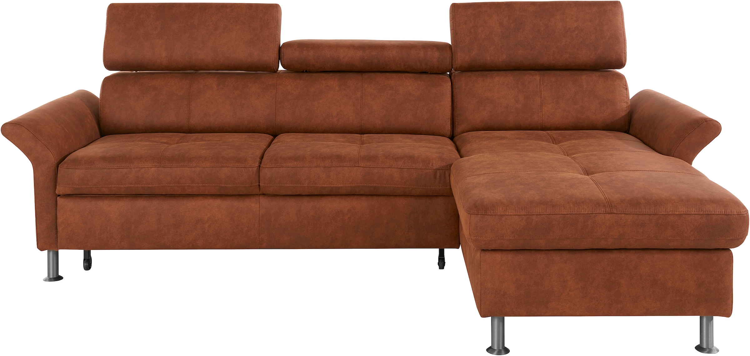 exxpo - sofa fashion Ecksofa »Maretto, bequem und komfortabel, L-Form«, inkl. Kopf- bzw. Rückenverstellung, wahlweise mit Bettfunktion