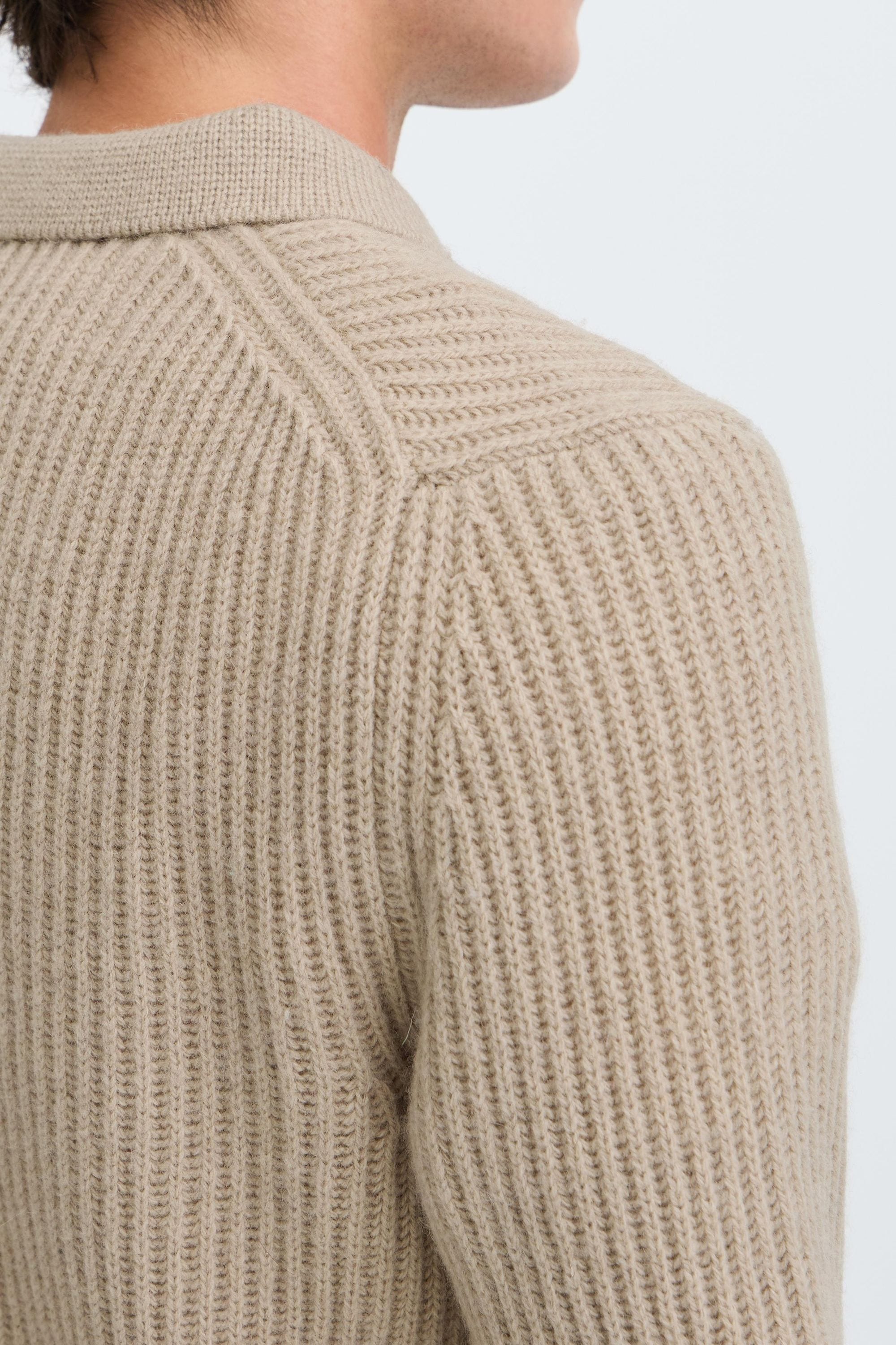Casual Friday Strickfleece-Pullover »Strickpullover CFAlbret Polo Knit«