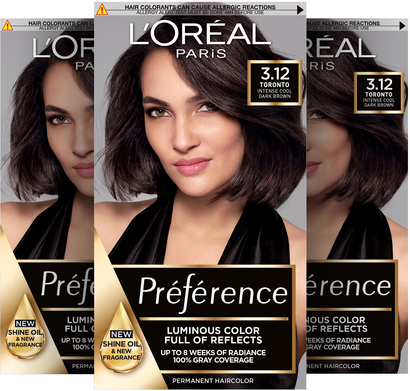 L'ORÉAL PARIS Coloration »Préférence«, (3 tlg.), mit pflegender Formel