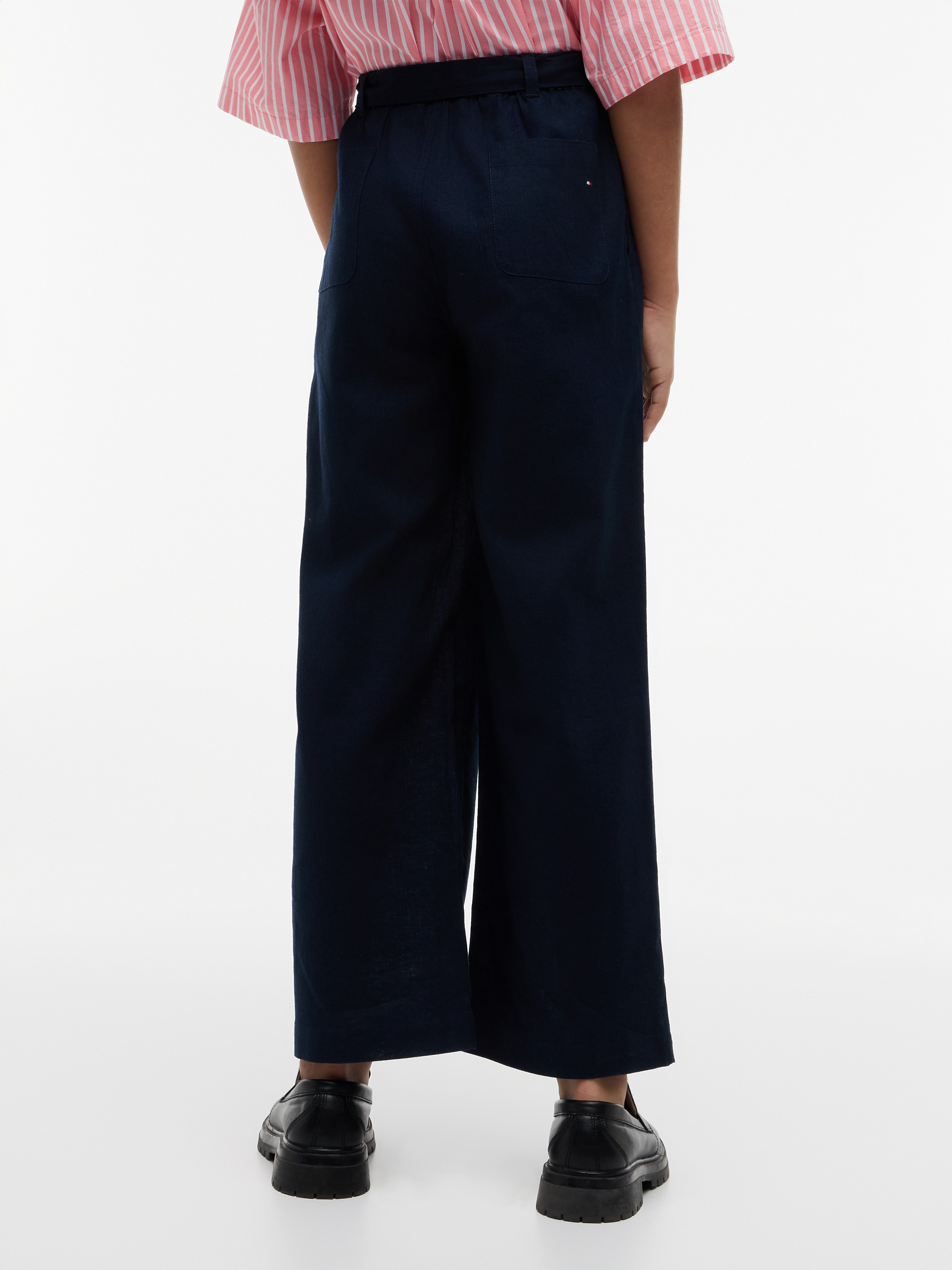 Tommy Hilfiger Bundfaltenhose »PLEATED LINEN PANT BELT«  Kinder bis 16 Jahre, Leinen-Mix, mit Gürtel
