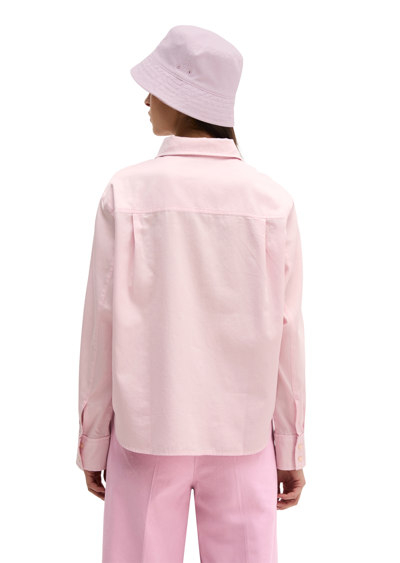 Marc O'Polo Langarmbluse relaxed fit cropped aus Baumwoll-Satin