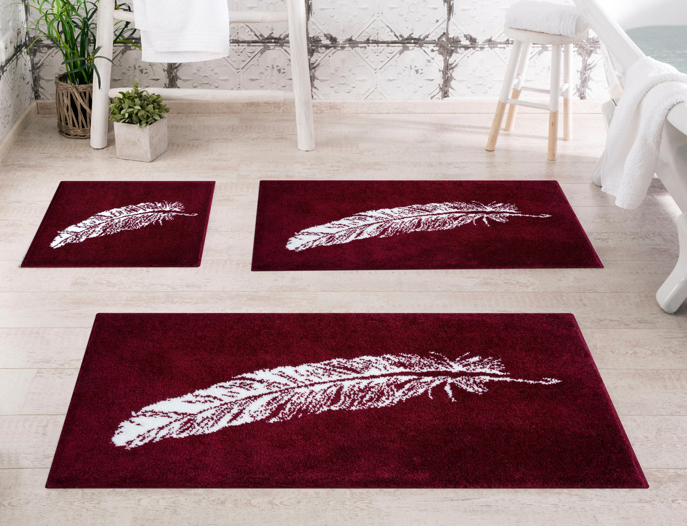 Grund Badematte »Piume«, Höhe 20 mm, rutschhemmend beschichtet, pflegeleicht