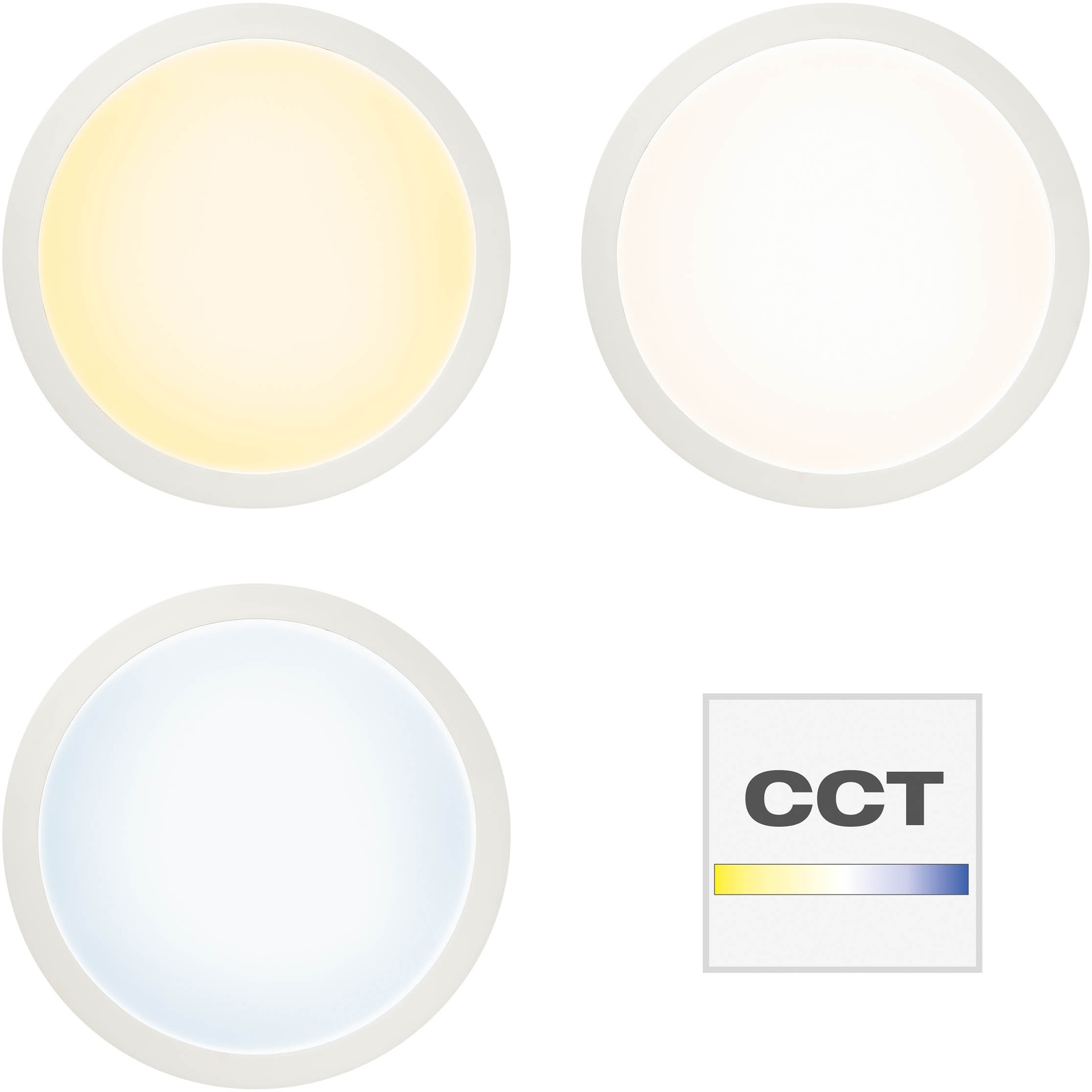 Brilliant LED Deckenleuchte »Abie«, 1 flammig, Leuchtmittel LED-Modul | LED fest integriert, Ø 40 cm, RGB, dimmbar, CCT, Fernbedienung, Metall/Kunststoff, weiß