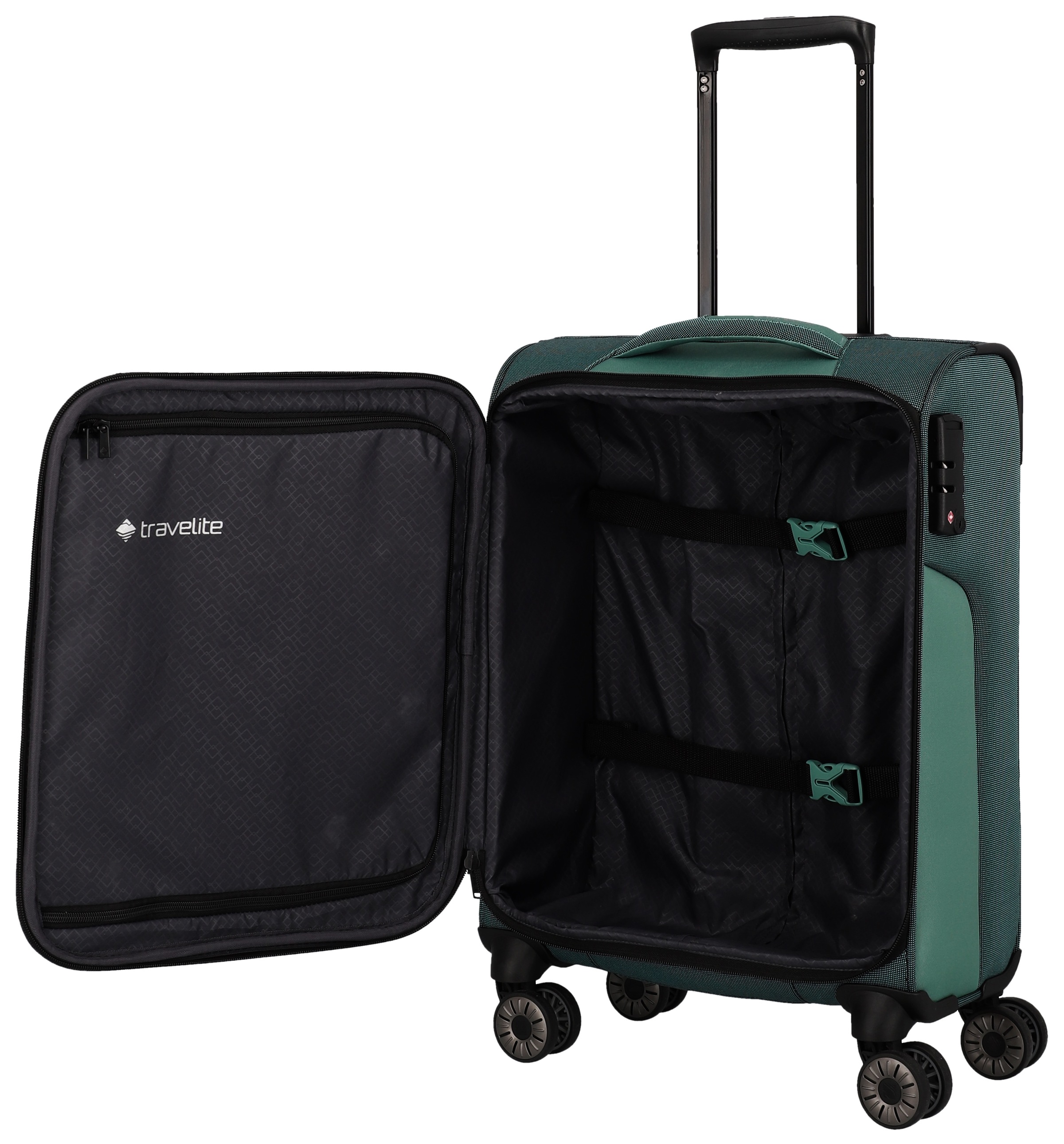 travelite Weichgepäck-Trolley »VIIA, verschiedene Größen und Farben« 34 l 4 Rollen Reisegepäck Trolley Koffer Weichgepäck TSA Schloss