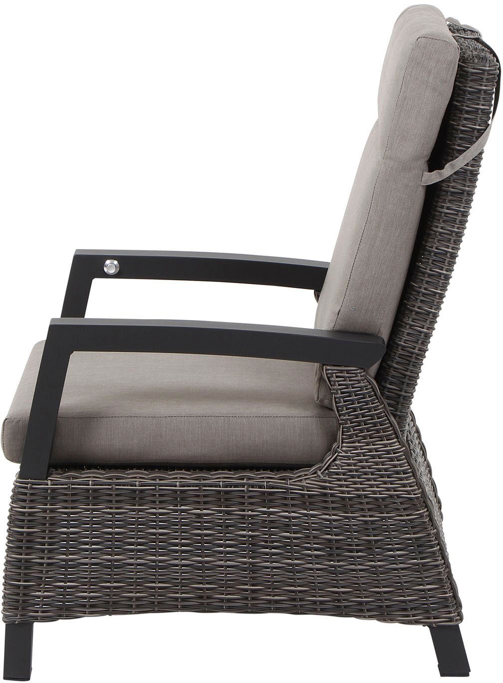 Siena Garden Gartenlounge-Set »Corido«, (Set, 8 tlg.), bestehend aus 2 Sesseln, 1 Bank, 1 Tisch und 4 Auflagen