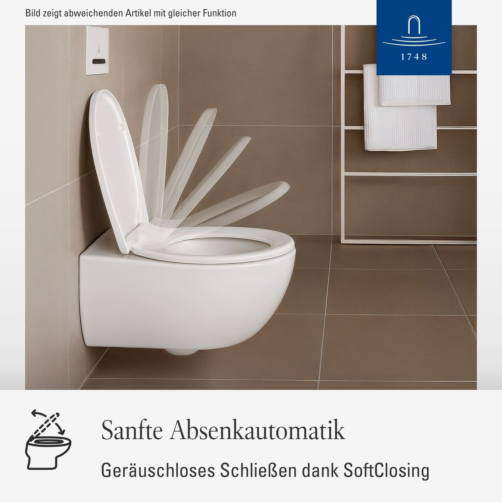 Villeroy & Boch WC-Sitz »WC-Sitz O.novo 438 x 368 x 49 cm weiß« 1 Stk. tlg. SoftClose, QuickRelease