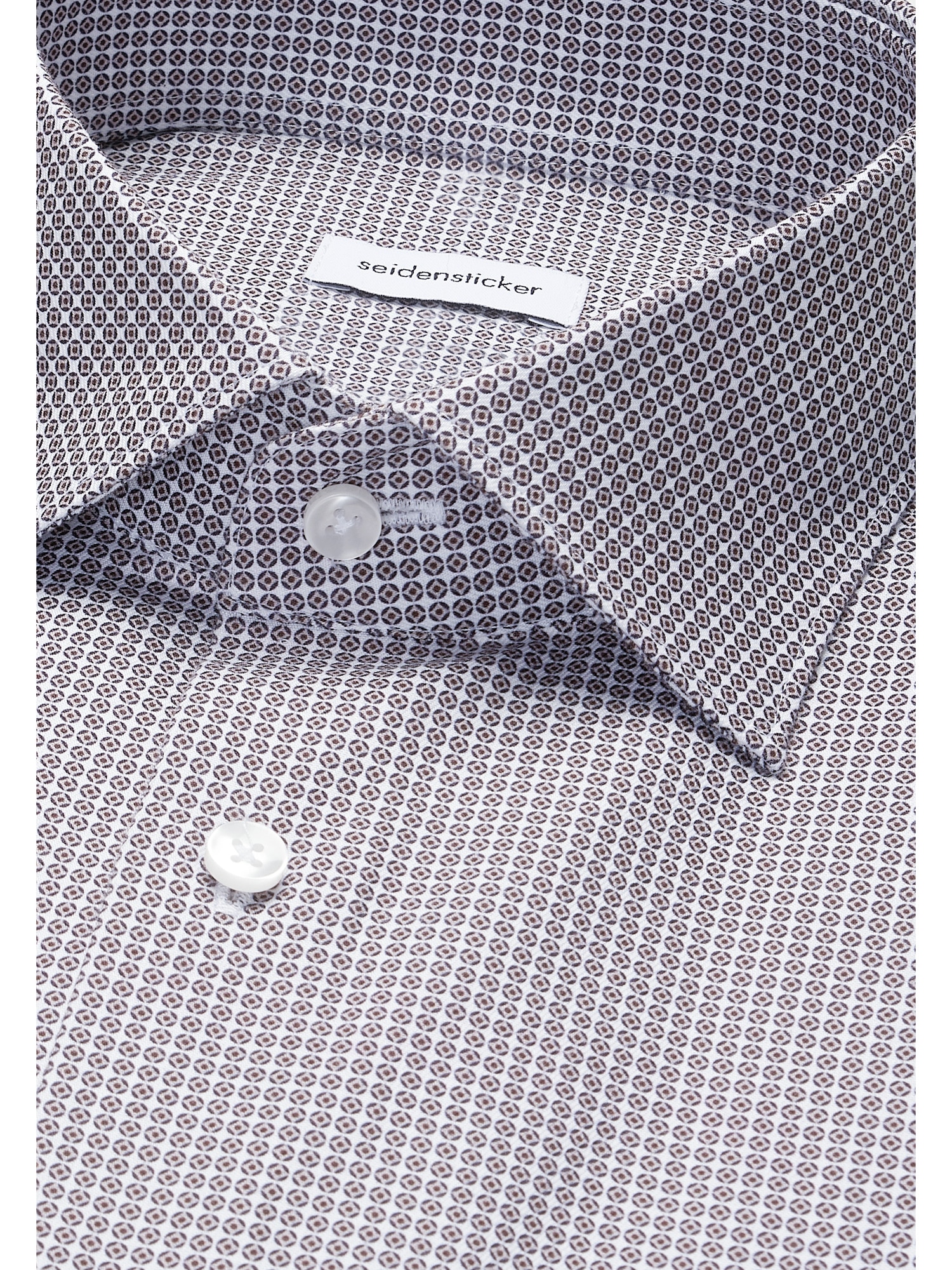 seidensticker Businesshemd »Schwarze Rose« Shaped 1/2 Kentkragen Druck