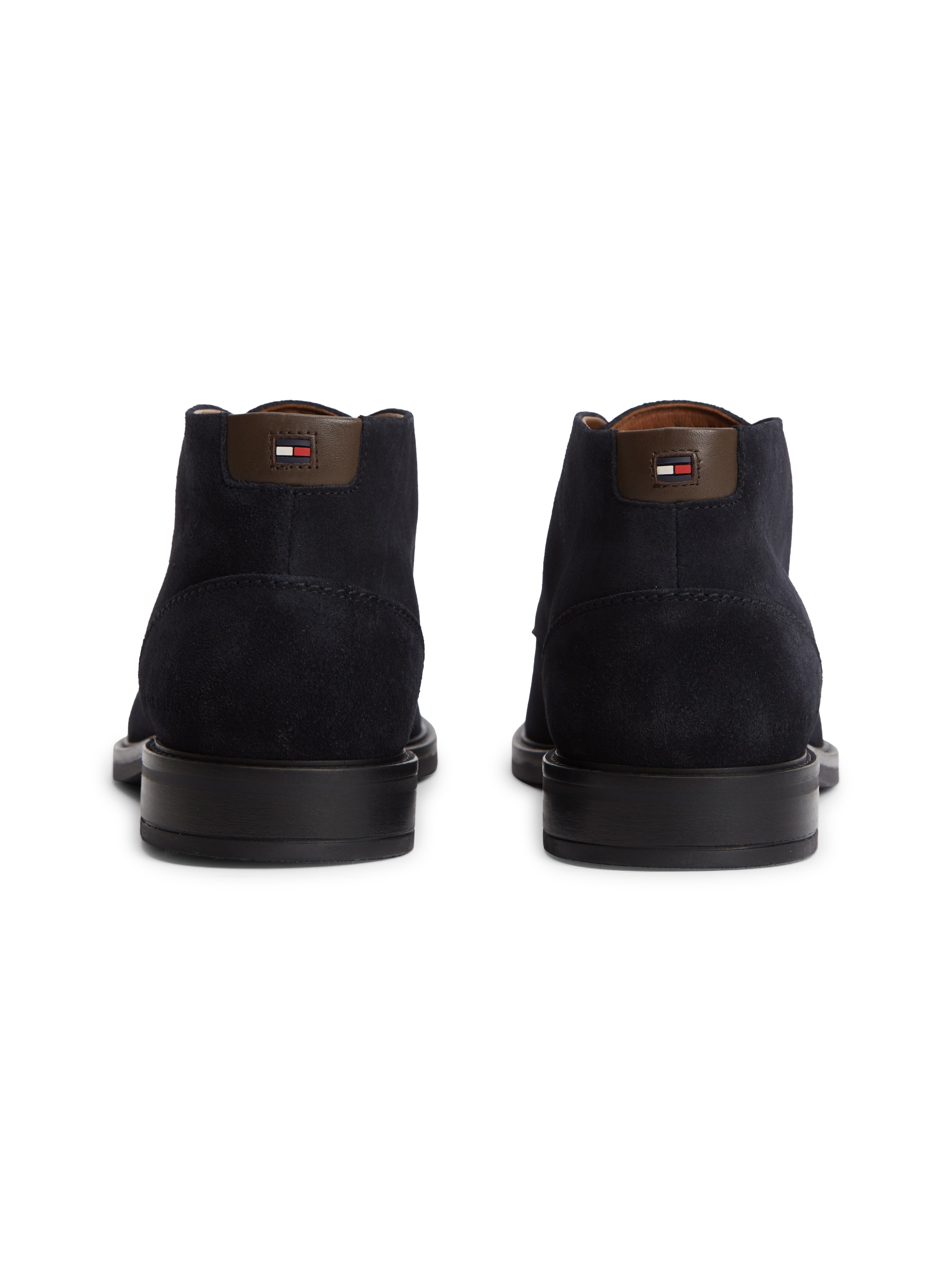 Tommy Hilfiger Schnürstiefelette »CORPORATE DRESSY SUEDE LACE BOOT«  Boots mit Kontrastbesatz an der Ferse