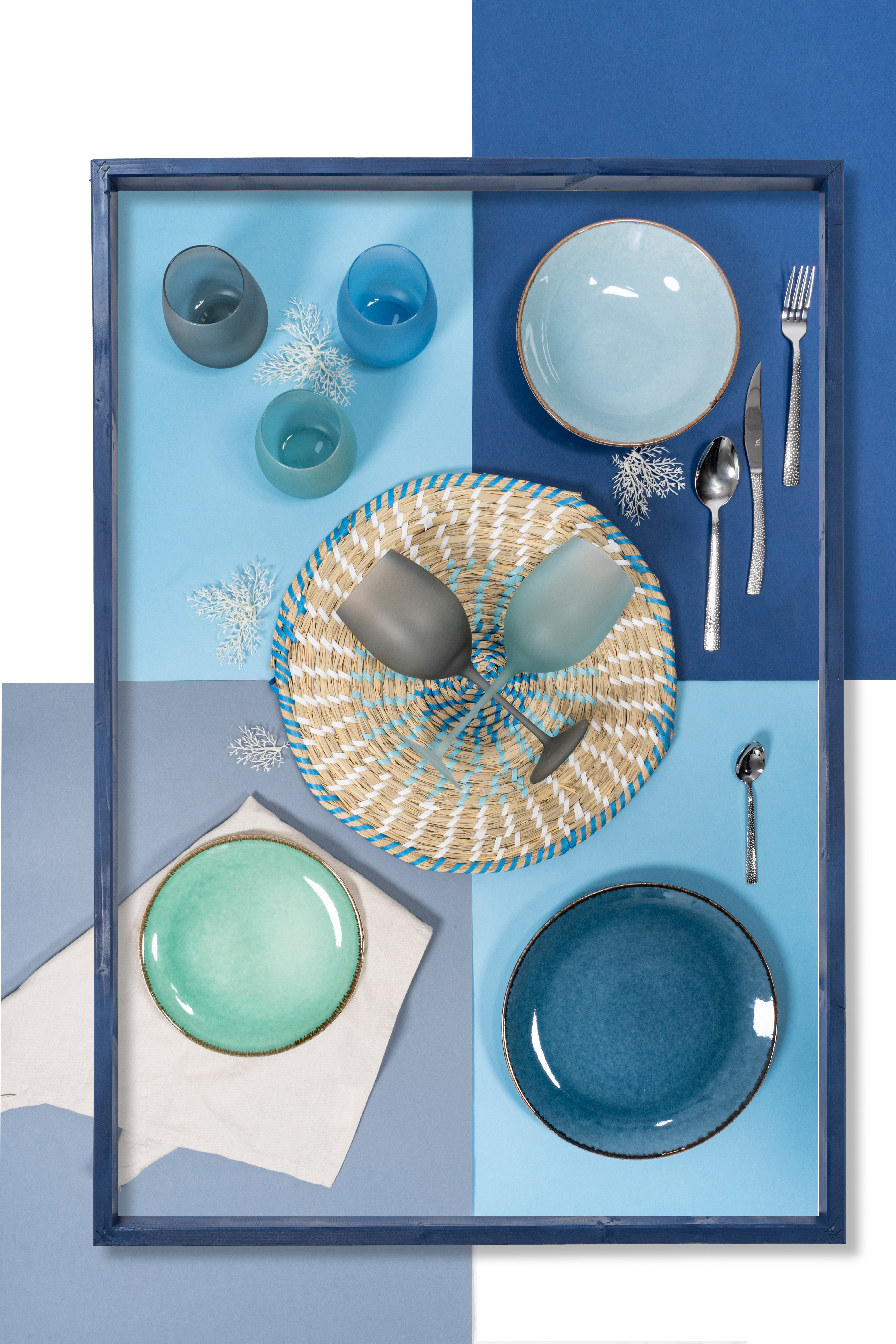 Villa d'Este Teller-Set »Geschirr-Set Fiji«, (Set, 18 tlg.), Service, Tafelservice, 18 Teile, für 6 Personen