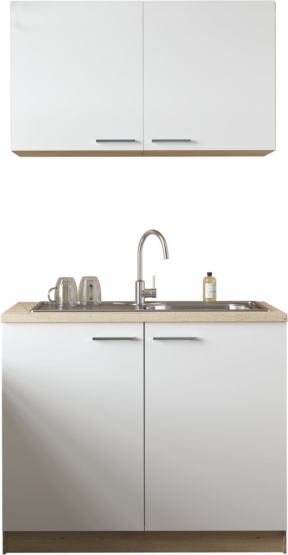 RESPEKTA Pantryküche »Merle« Breite 100 cm, mit Soft-Close Funktion, Stangengriffe aus Metall