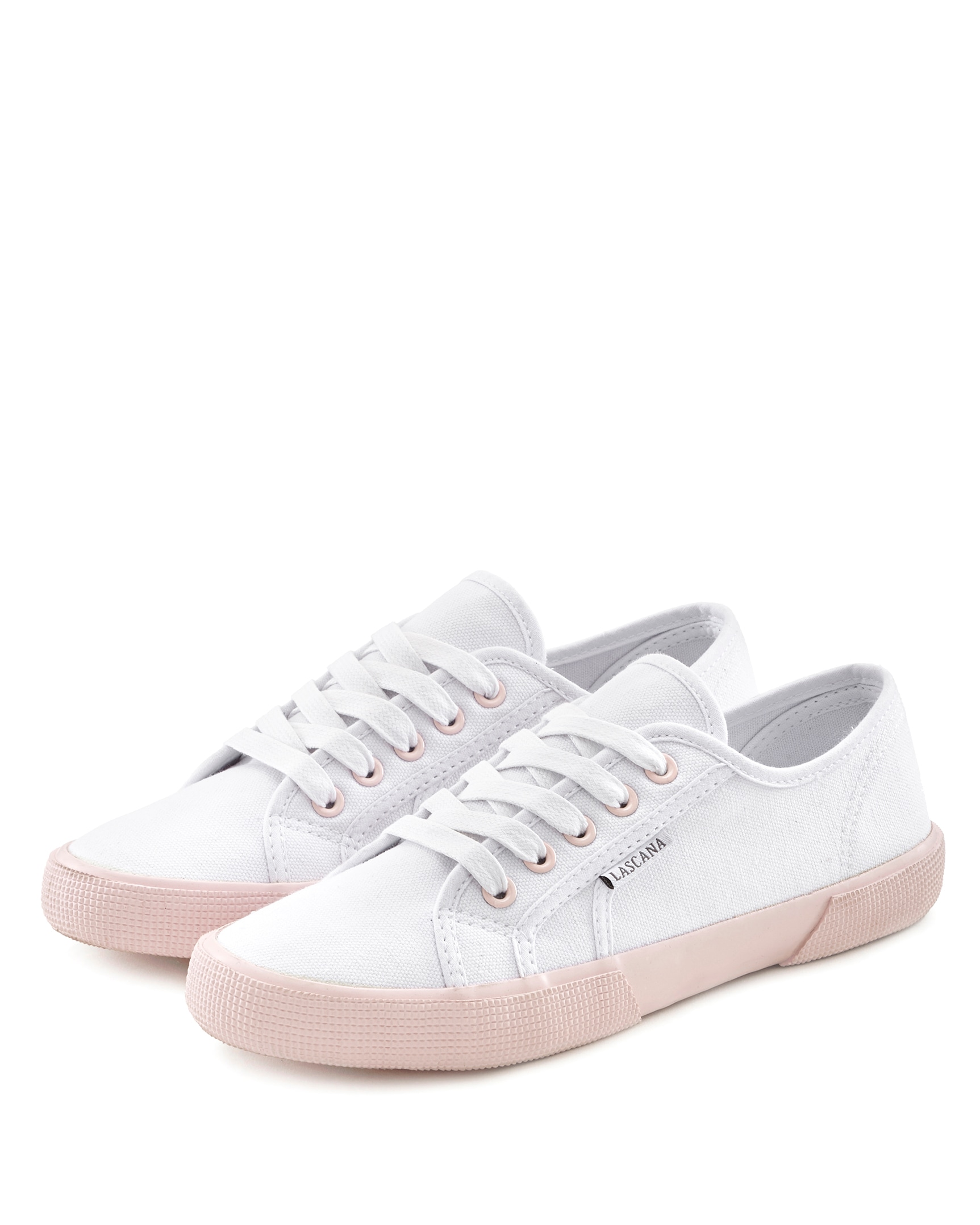 LASCANA Sneaker, Halbschuh,Schnürhalbschuh,Freizeitschuh, farblich abgesetzte Sohle