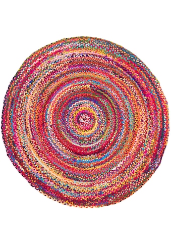 Wollteppich »Sisalteppich Teppich Indigo Stripy«, rund