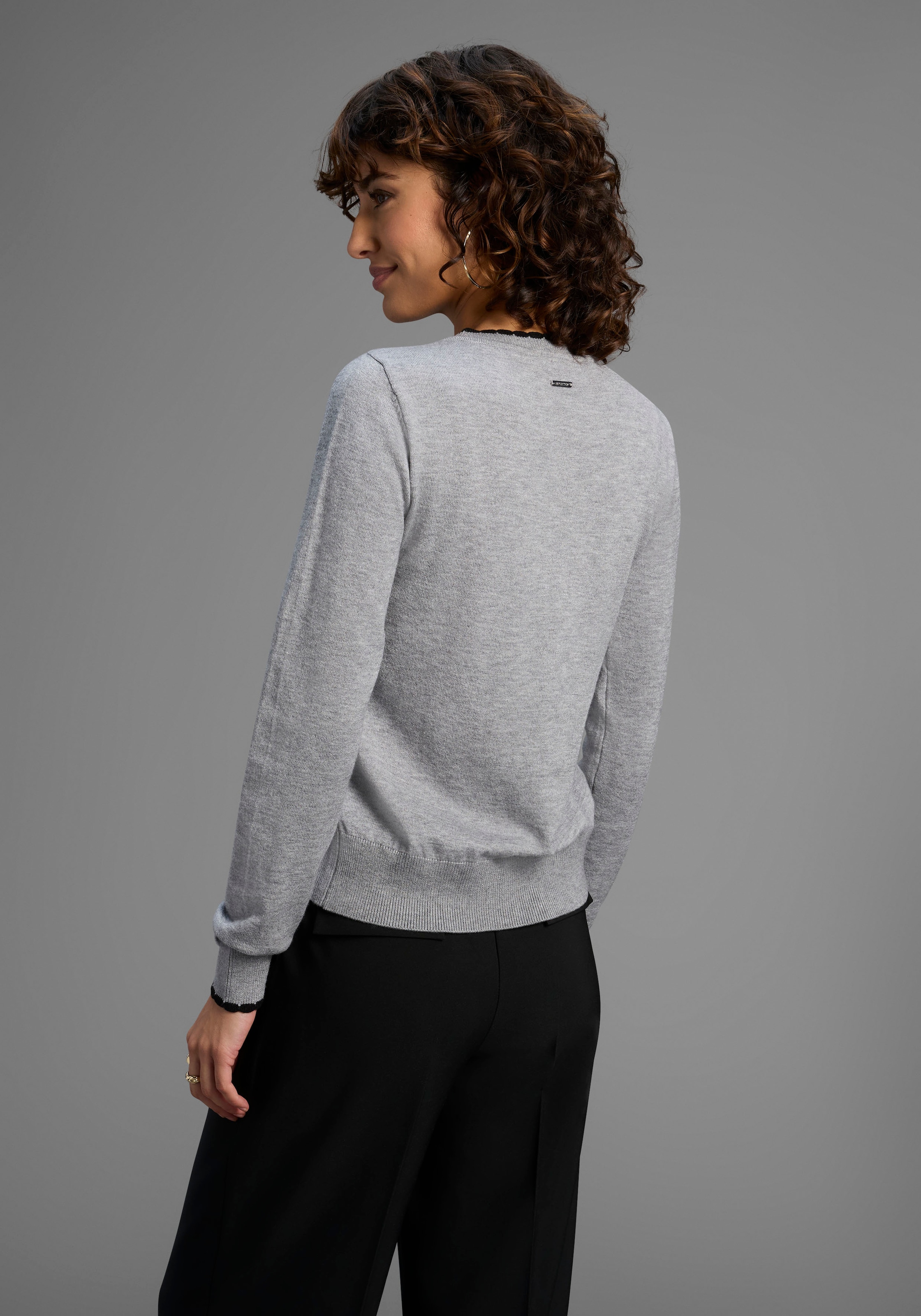 HECHTER PARIS Strickjacke, mit Wellenkante - NEUE KOLLEKTION
