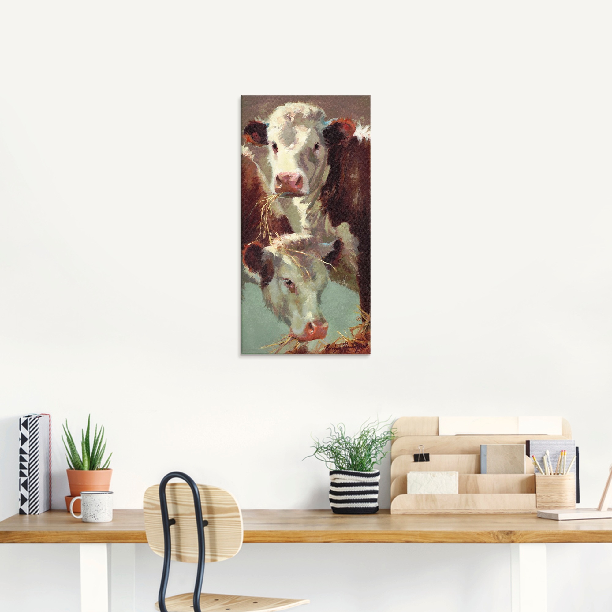 Artland Glasbild »Kauen und Schlucken« Haustiere 1 Stk. tlg. in verschiedenen Größen