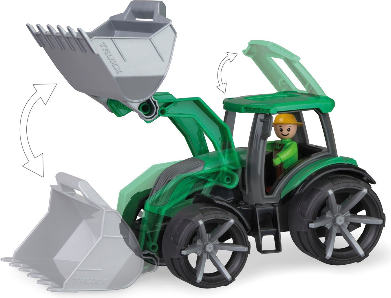 Lena® Spielzeug-Traktor »TRUXX², grün«, inklusive Spielfiugr; Made in Europe