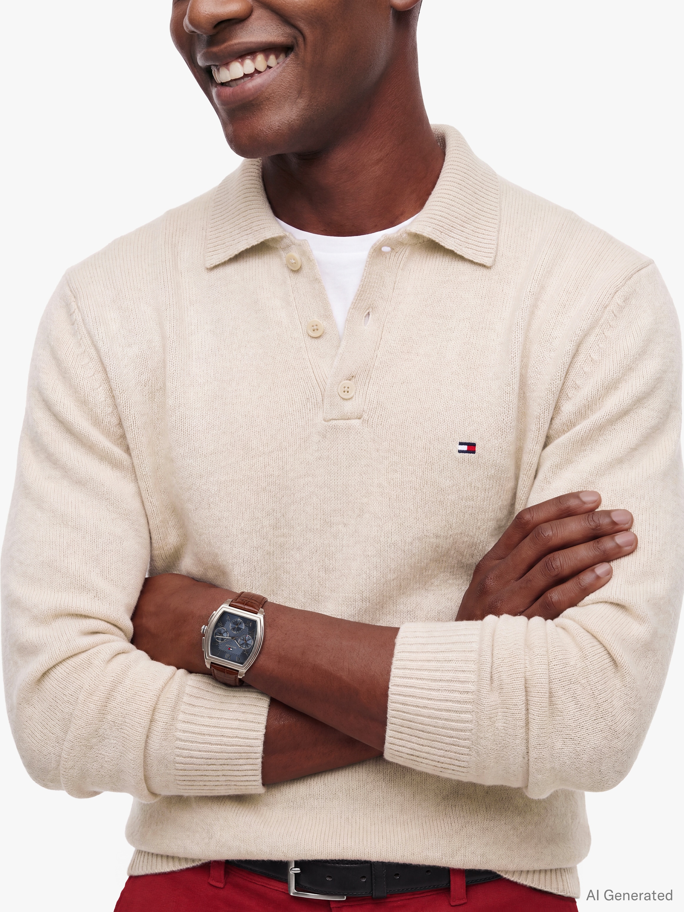 Tommy Hilfiger Polokragenpullover »LAMBSWOOL LS POLO« aus reiner Lammwolle