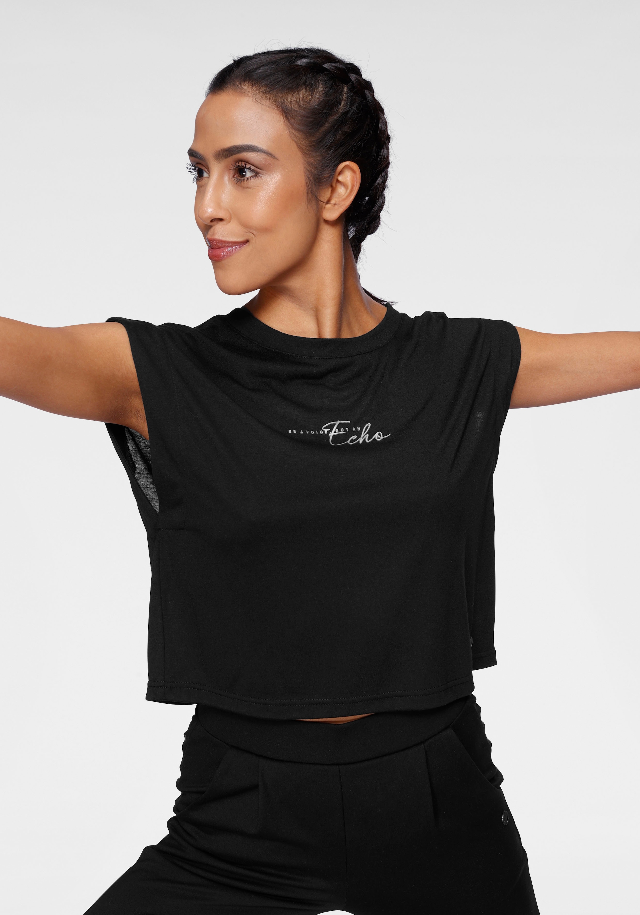 Ocean Sportswear Yoga & Relax Shirt »Soulwear - 2-tlg. Yoga Shirt & Top«, (Set), Kurzarm, sportlicher Stil, mit Print, Rundhalsausschnitt