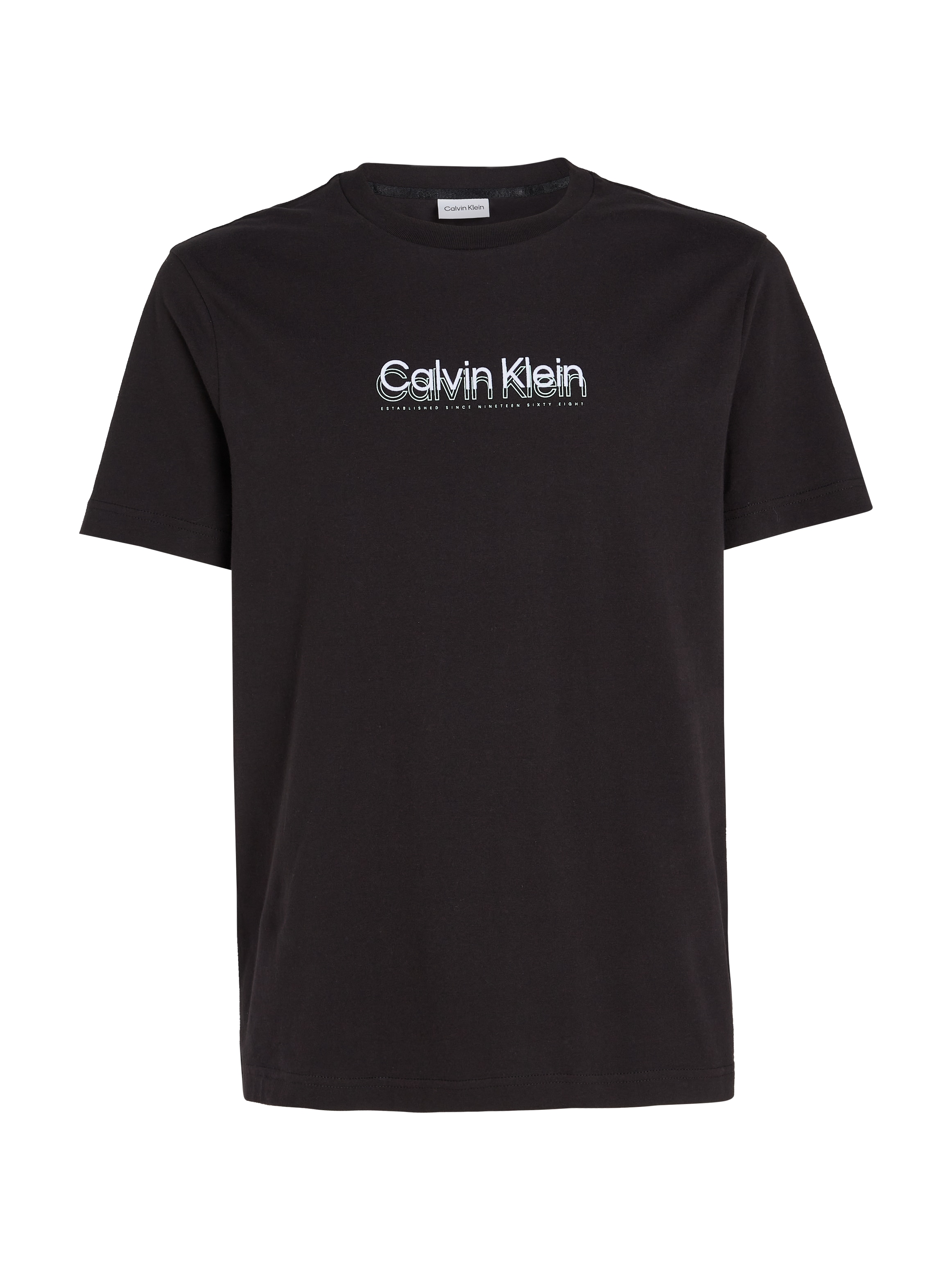 Calvin Klein T-Shirt »FLOCK LOGO T-SHIRT«, mit Logoschriftzug