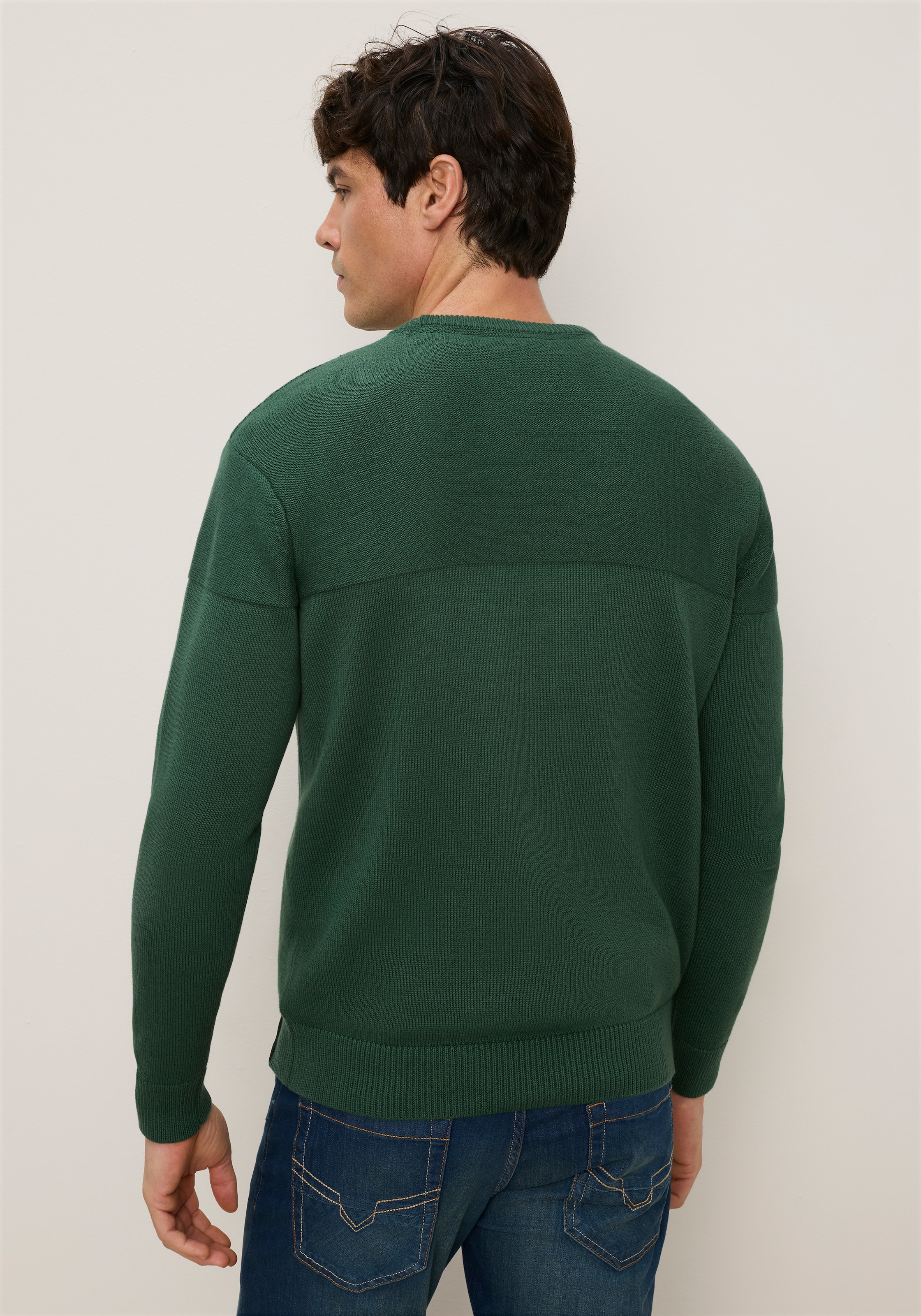 Man's World Rundhalspullover »Neuen Kollektion! Highlight 2 Strickstrukturen« aus Strick, mit Rippbündchen am Ausschnitt, reguläre Passform