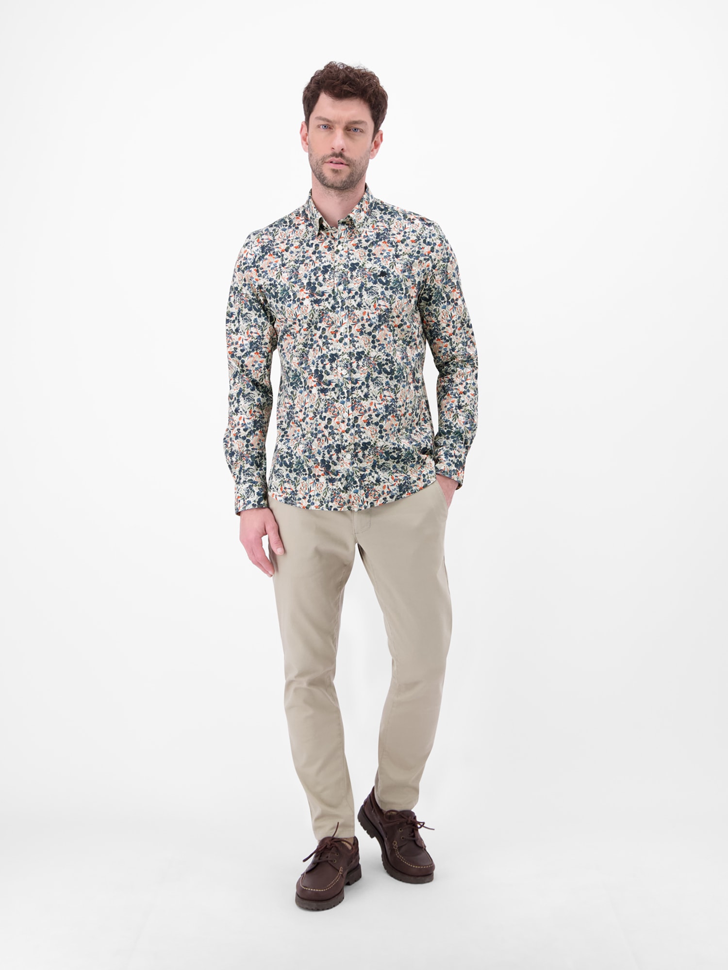 LERROS Langarmhemd »Langarmhemd mit floralem Alloverprint«