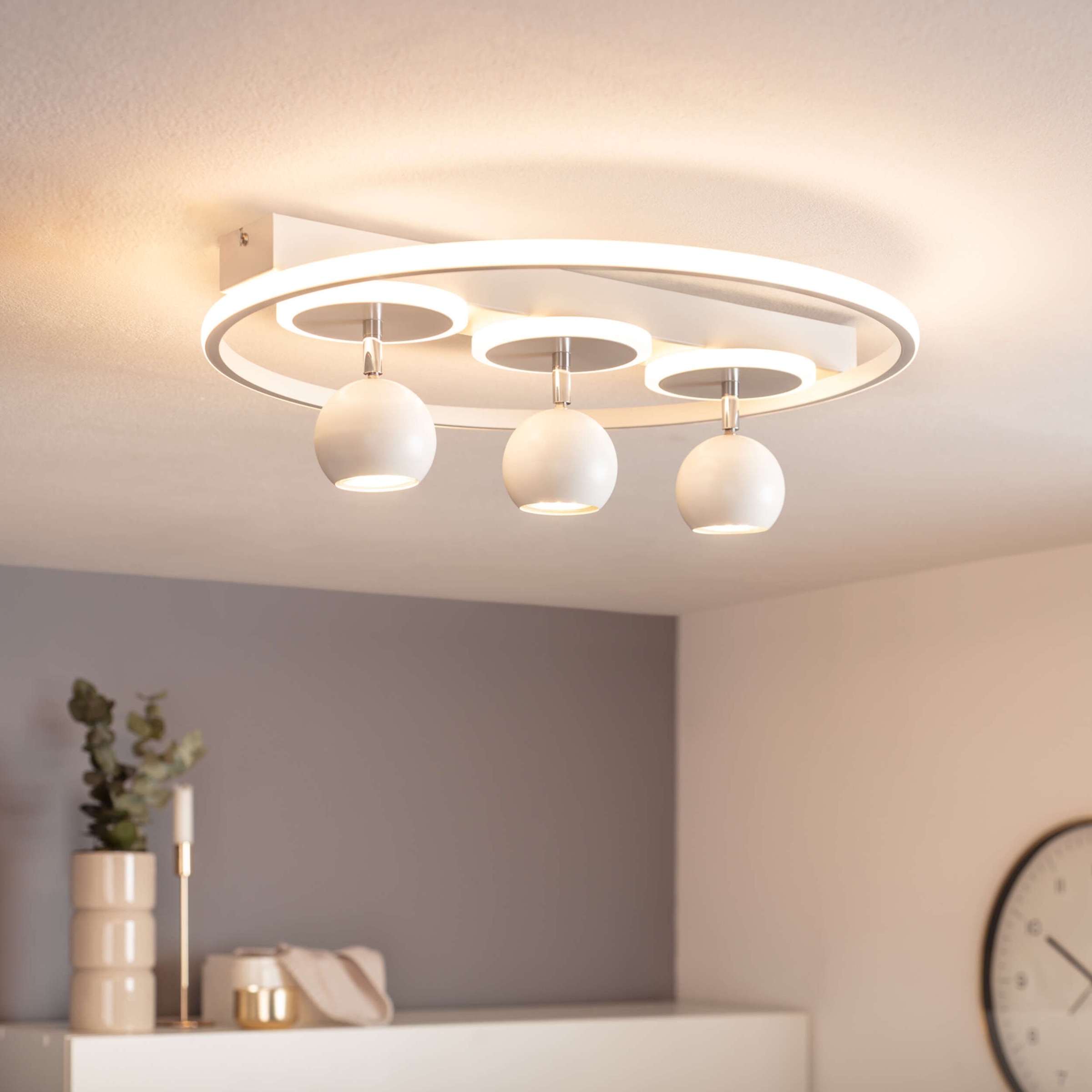 näve Deckenleuchte »3er-Spot LED "Ronda"« GU10 1 Stk. Warmweiß modernes design. Helles Licht.