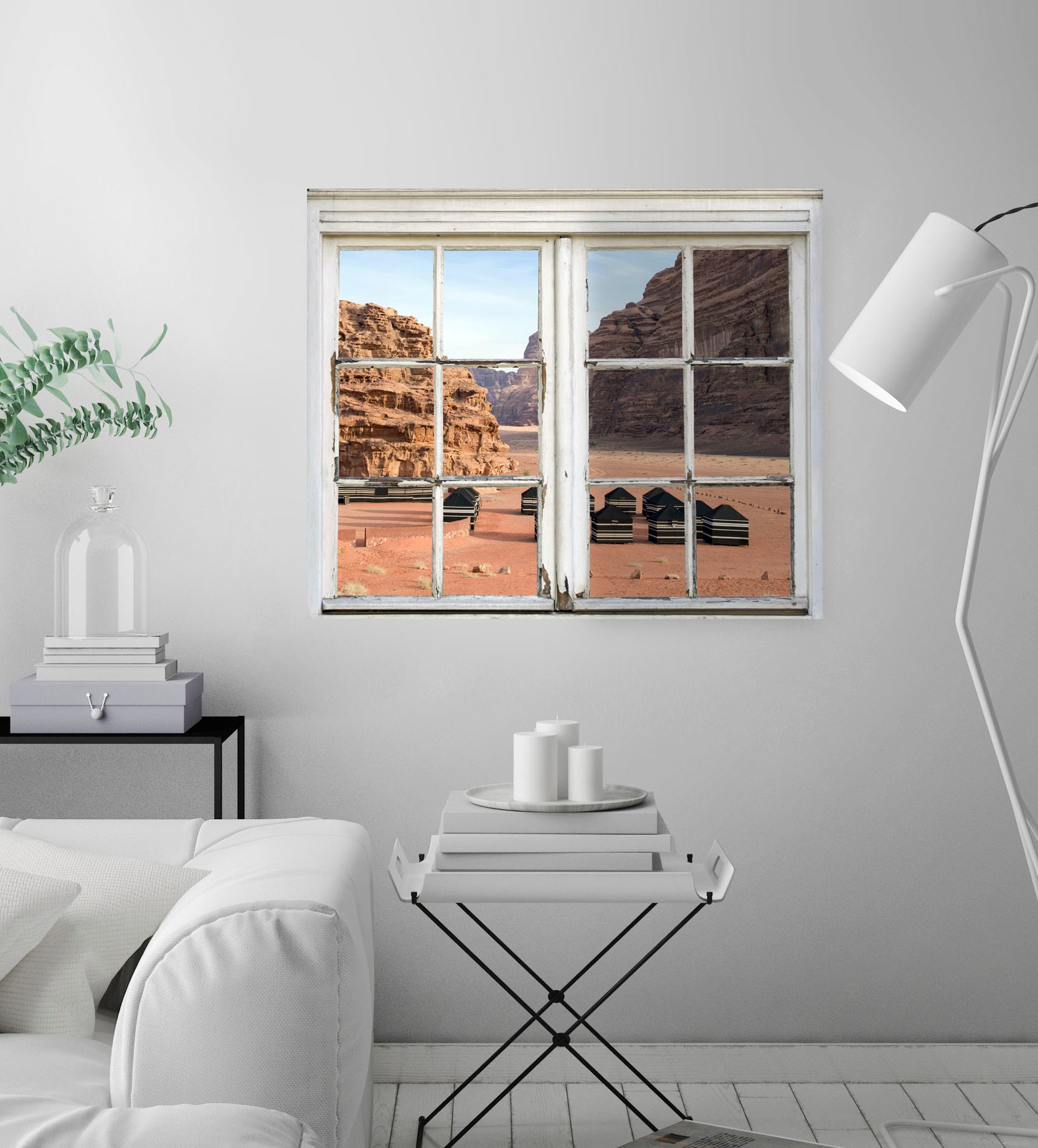 queence Wandsticker »Häuschen in der Savanne«, Wandsticker, Wandbild, selbstklebend