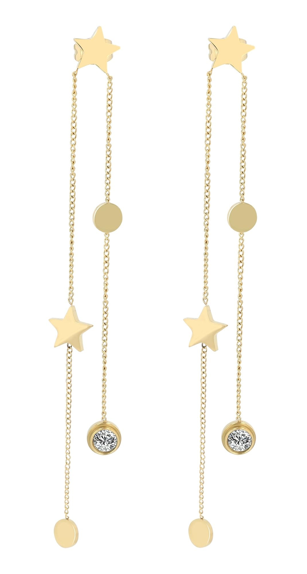 Adelia´s Kettenanhänger »Damen Anhänger ¿ Stern Anhänger aus Edelstahl mit Strass Steinchen«