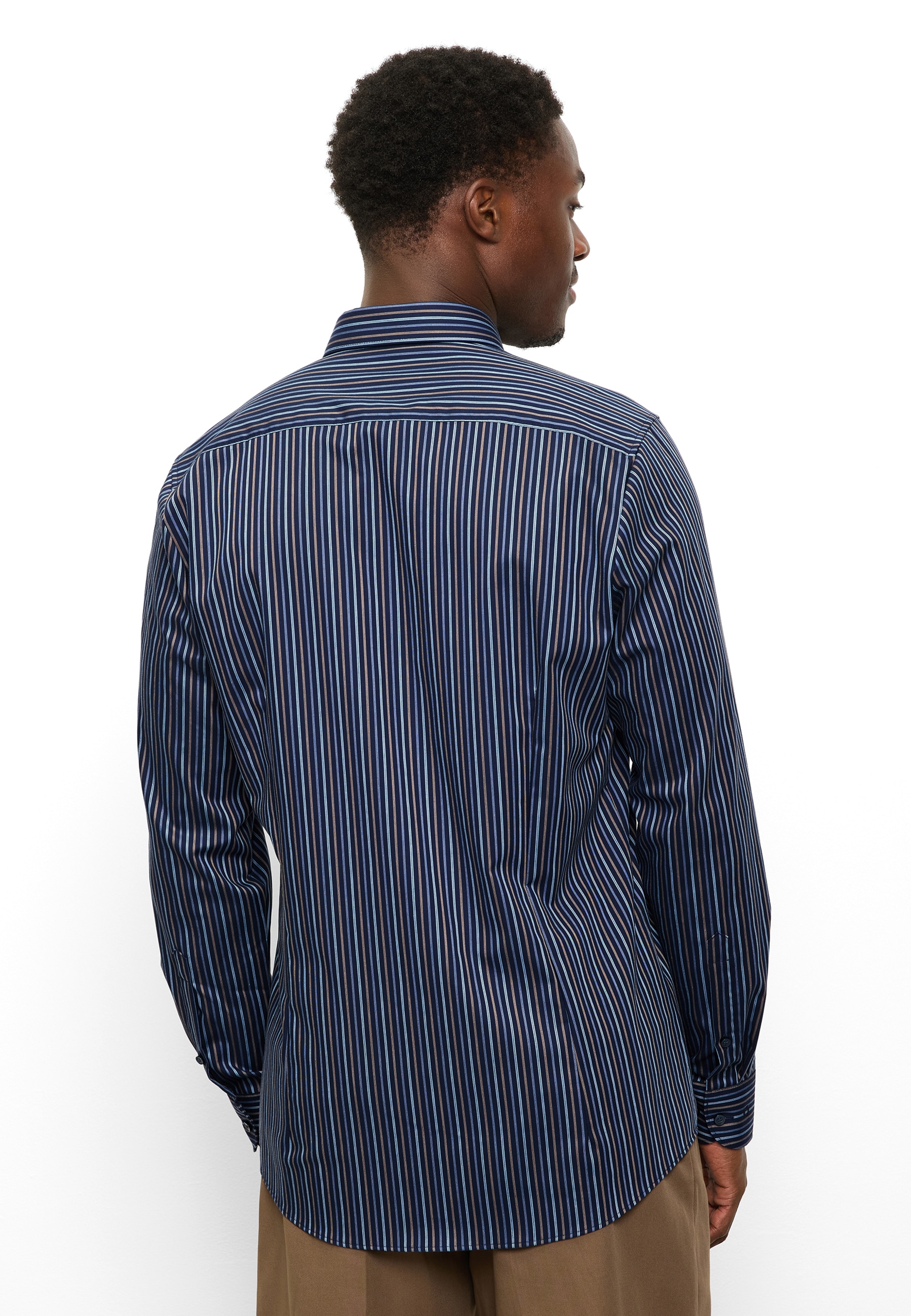 OLYMP Langarmhemd »Level Five« Businesshemd, body fit, Haifischkragen, gestreift