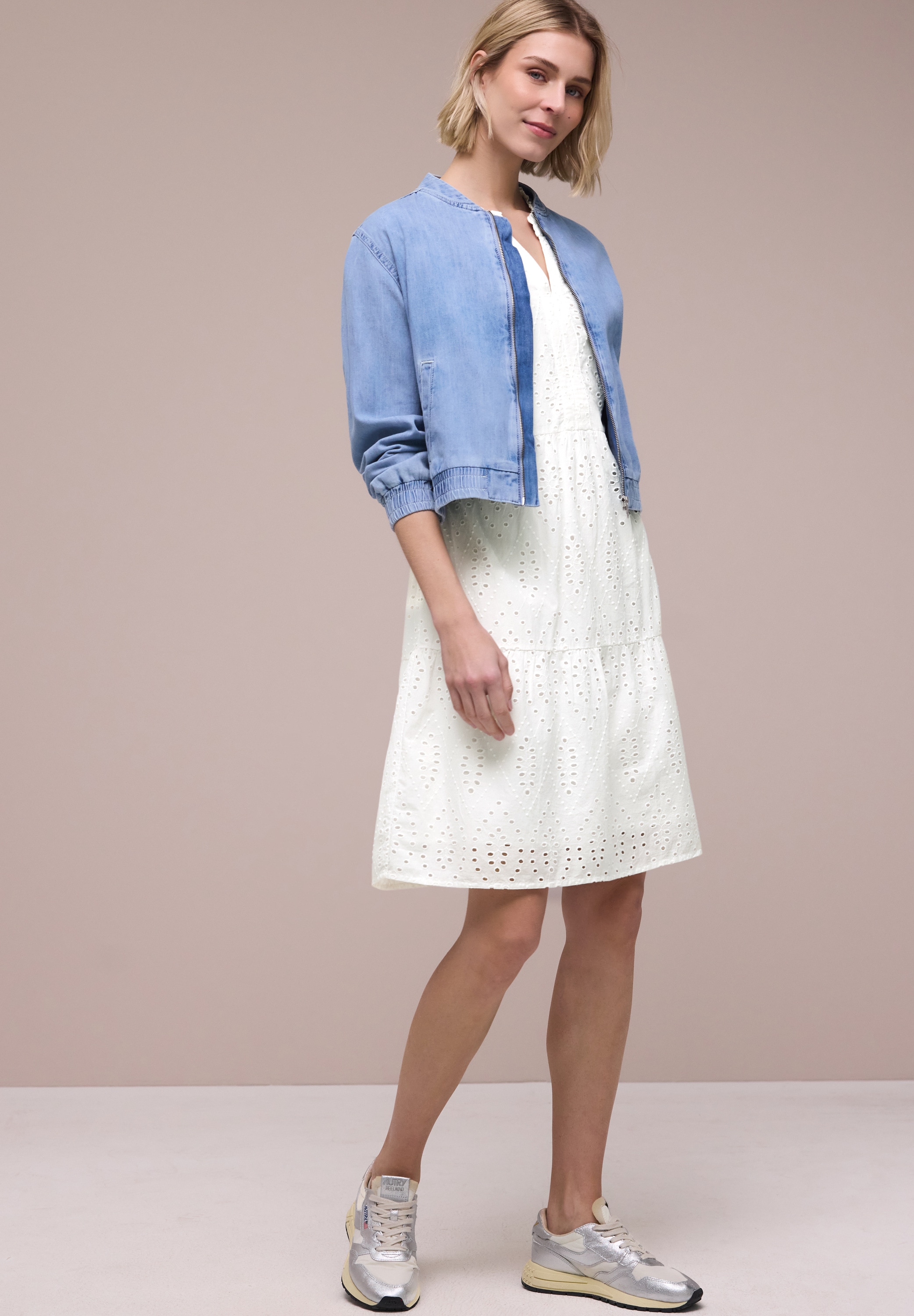 STREET ONE Tunikakleid mit Lochmuster