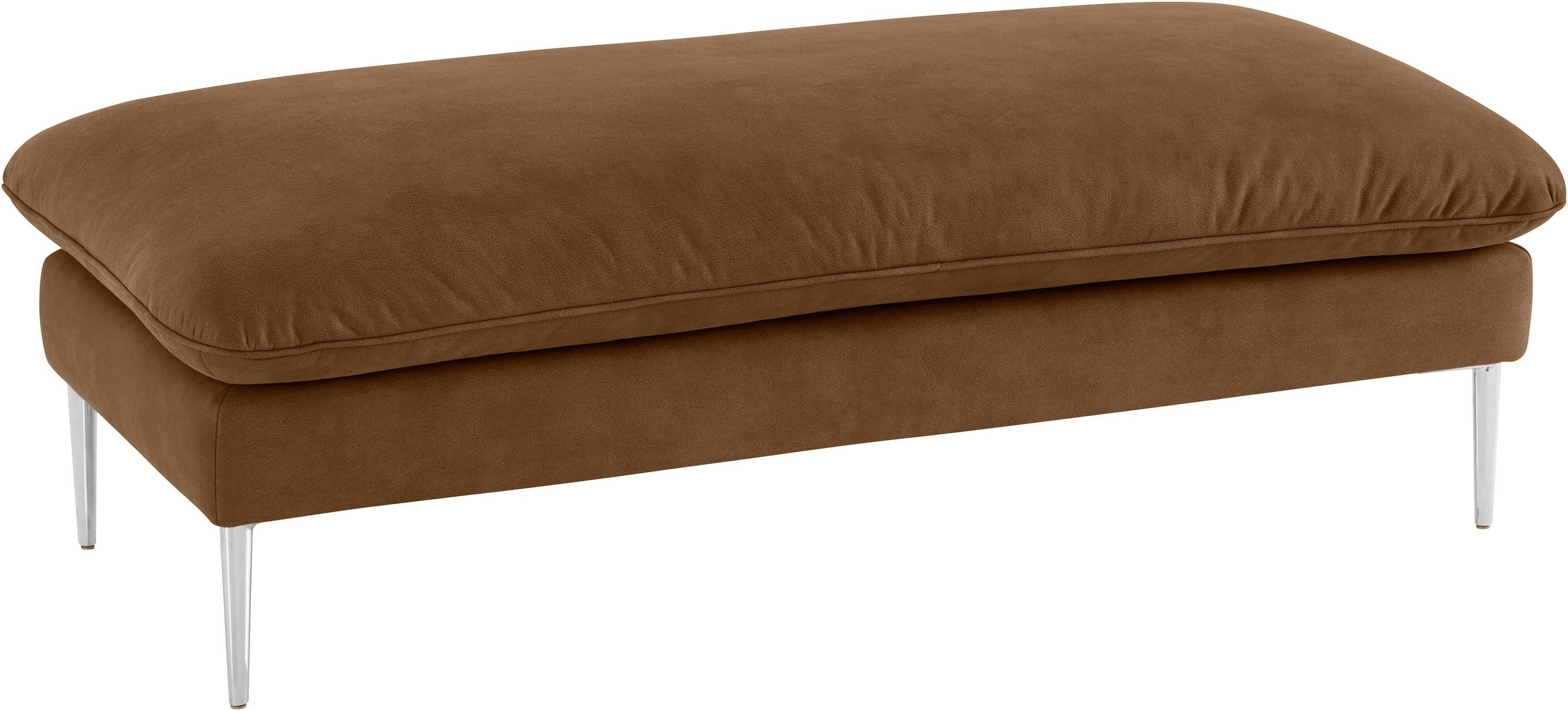 W.SCHILLIG Hocker »enjoy&MORE« Füße Chrom glänzend, Breite 151 cm