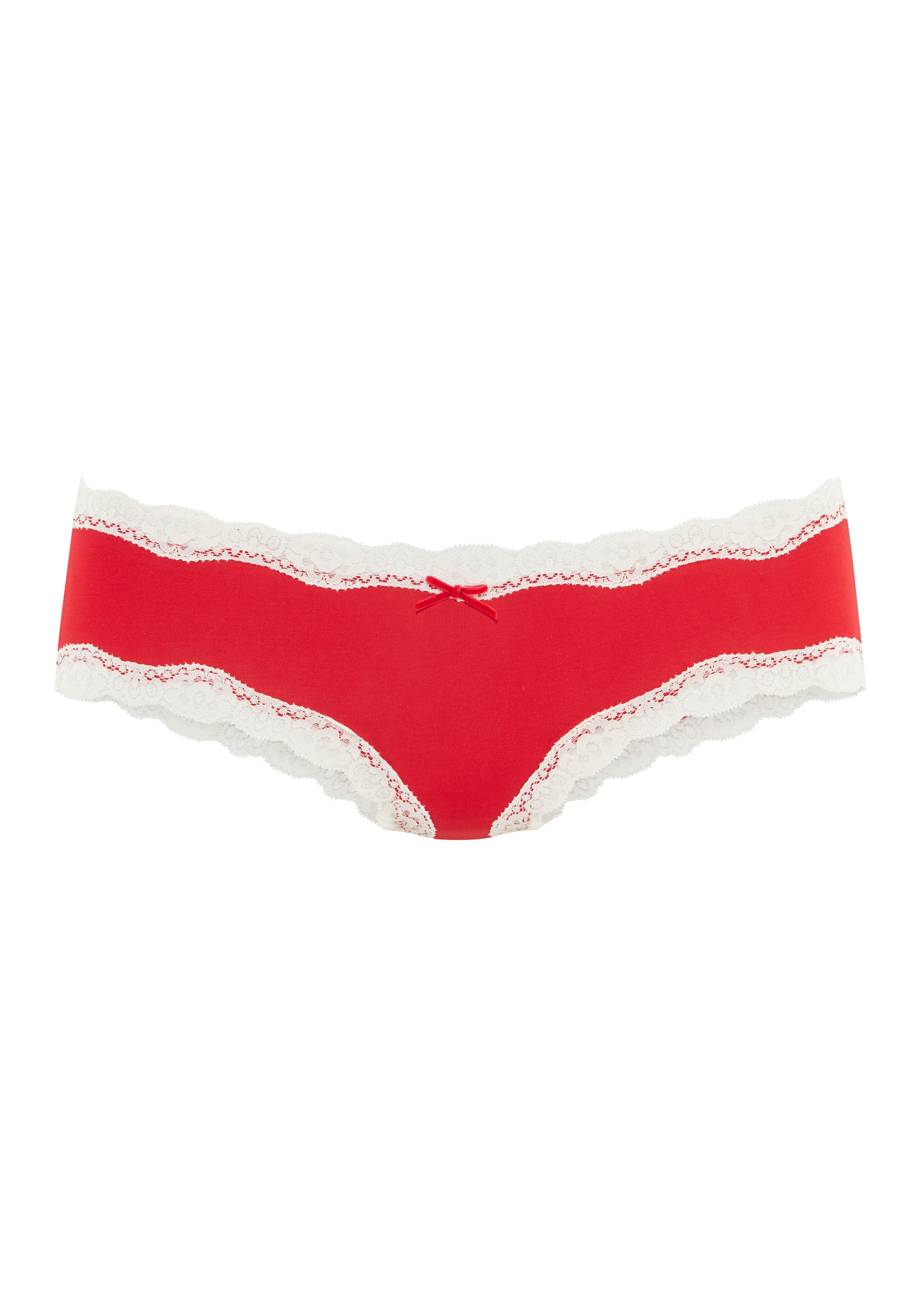 LASCANA Hipster 2er-Pack,  mit feiner Spitze und weihnachtlichen Prints