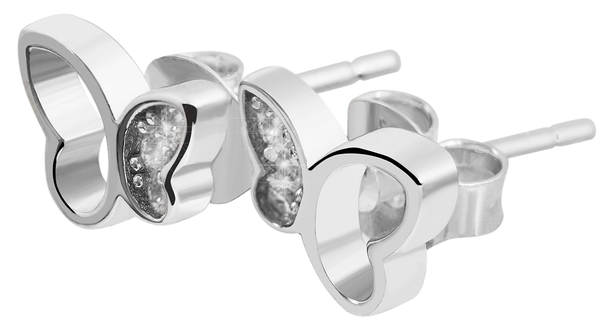 Adelia´s Paar Ohrstecker »Mädchen Ohrringe ¿ Ohrstecker aus 925 Silber mit Zirkonia«