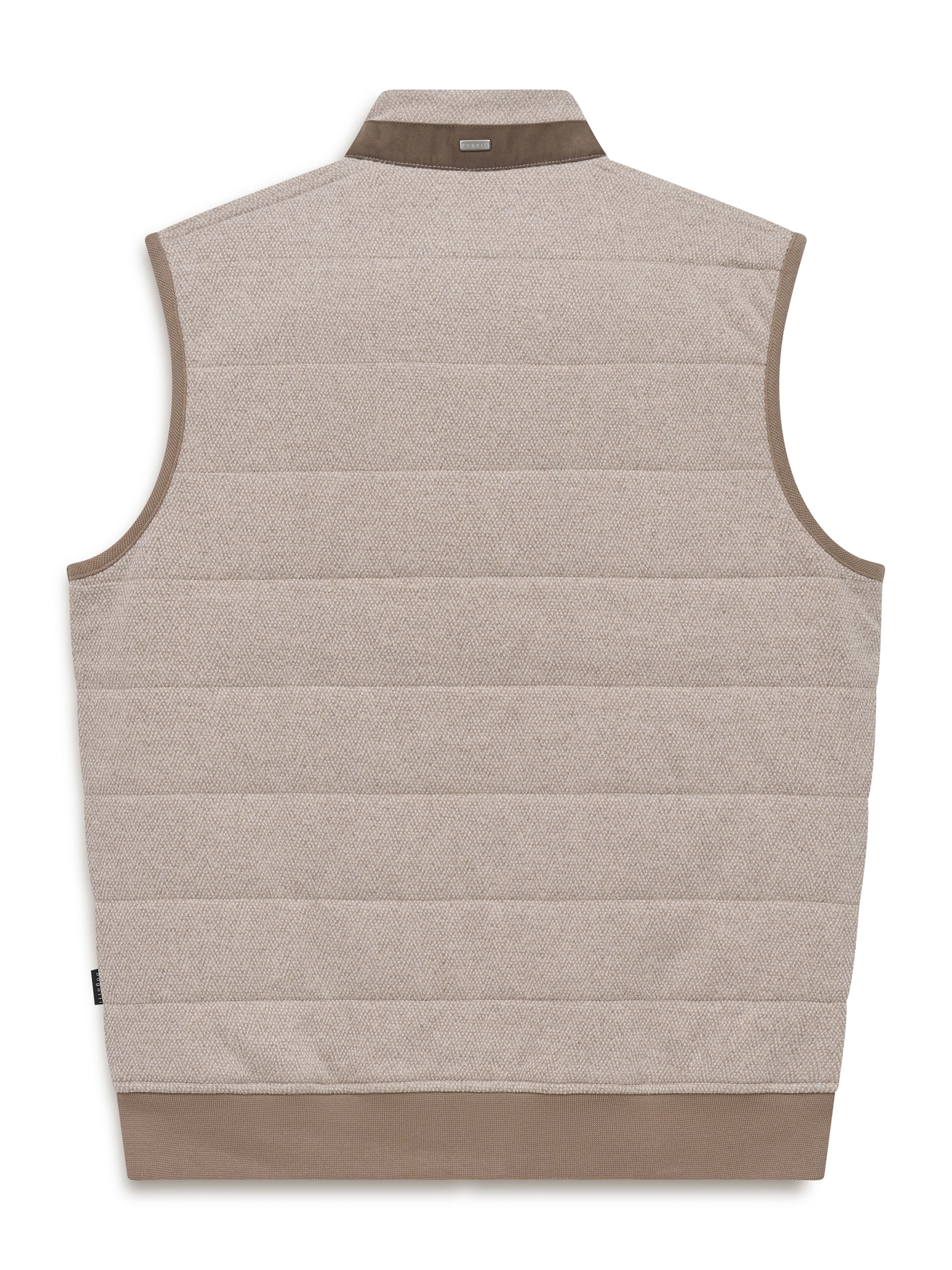 bugatti Sweatweste »Regular Fit« Regular Fit Baumwolle Jacquard Stehkragen