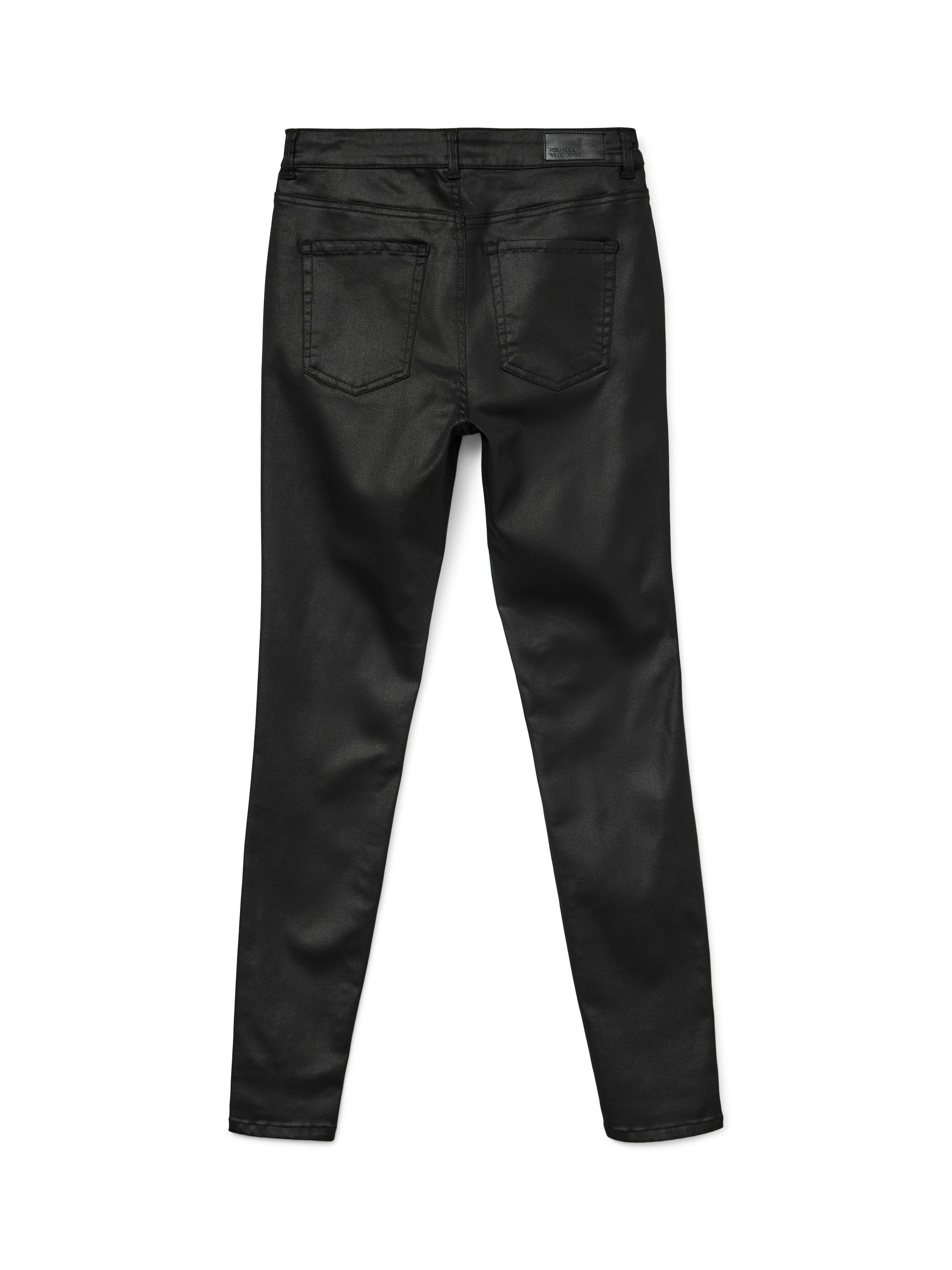 Vero Moda Skinny-fit-Jeans »VMFLASH MR SKINNY COATED PANTS NOOS«, mit beschichteter Lederimitat Optik