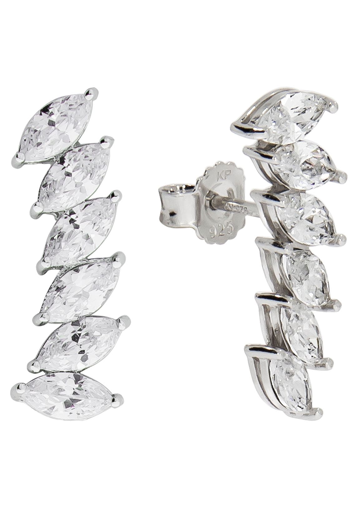 Paar Ohrstecker »Schmuck Geschenk Silber 925 Ohrschmuck Ear Climber Glitzer«, mit...