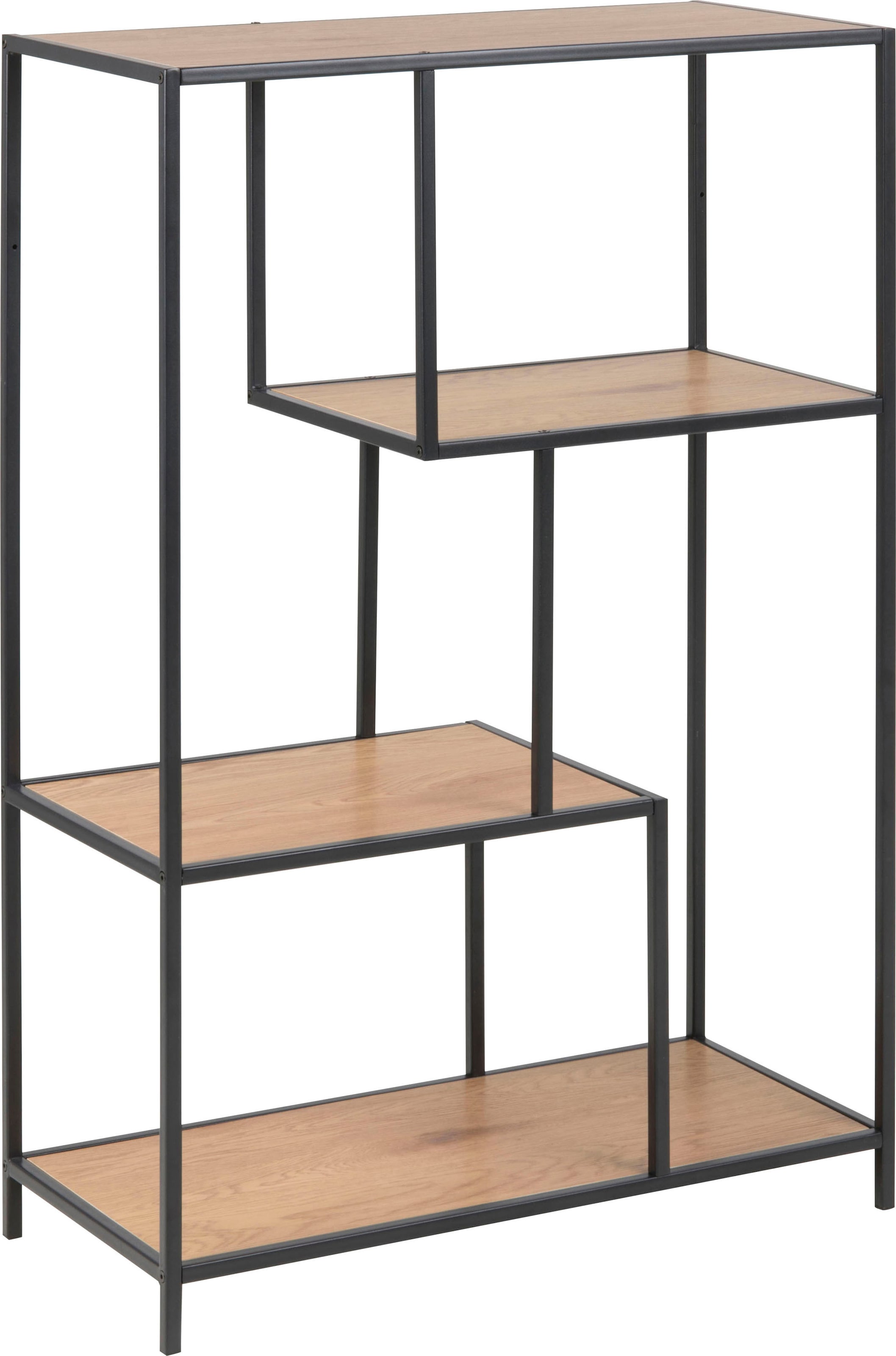 ACTONA GROUP Bücherregal, Metallgestell, Details, 114 cm bestellen asymmetrischen Online Einlegeböden und im Shop OTTO Höhe 3