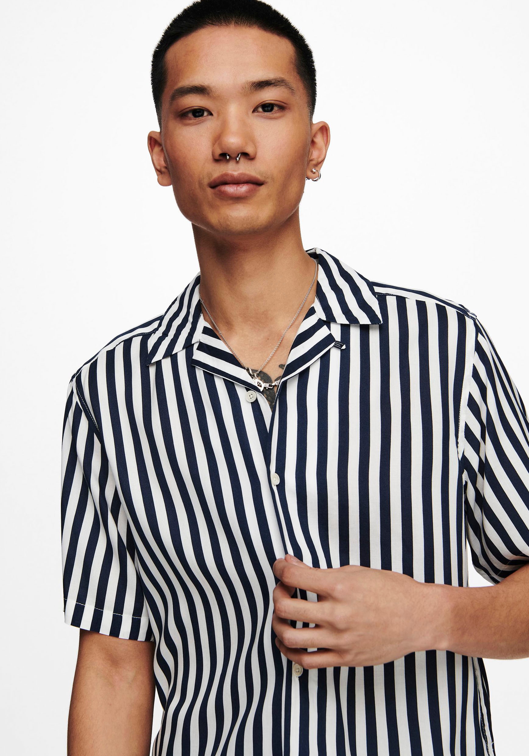 ONLY & SONS Kurzarmhemd »ONSWAYNE LIFE SS VISCOSE«