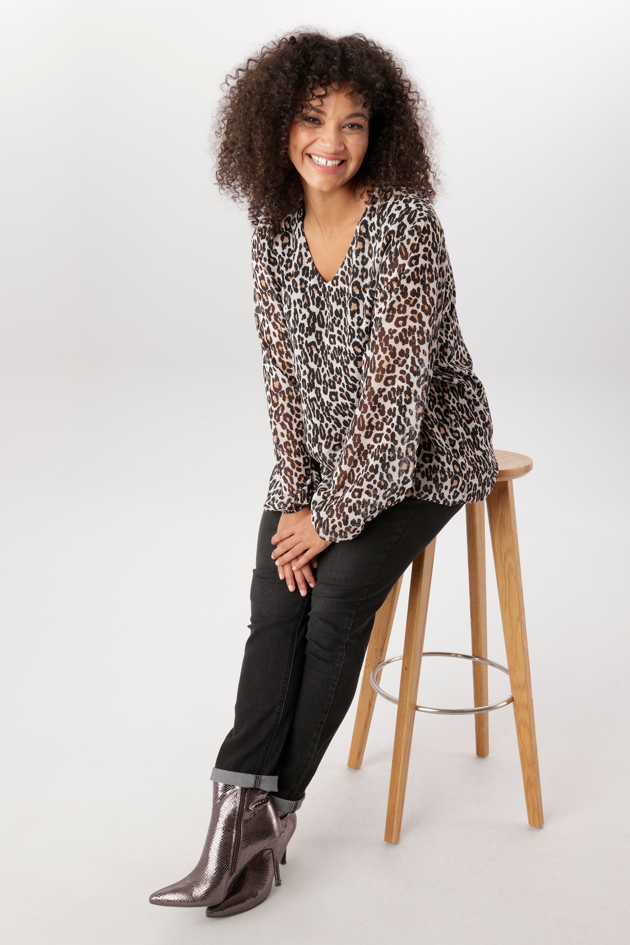 Aniston PLUS Schlupfbluse in tollem Leoprint - NEUE KOLLEKTION