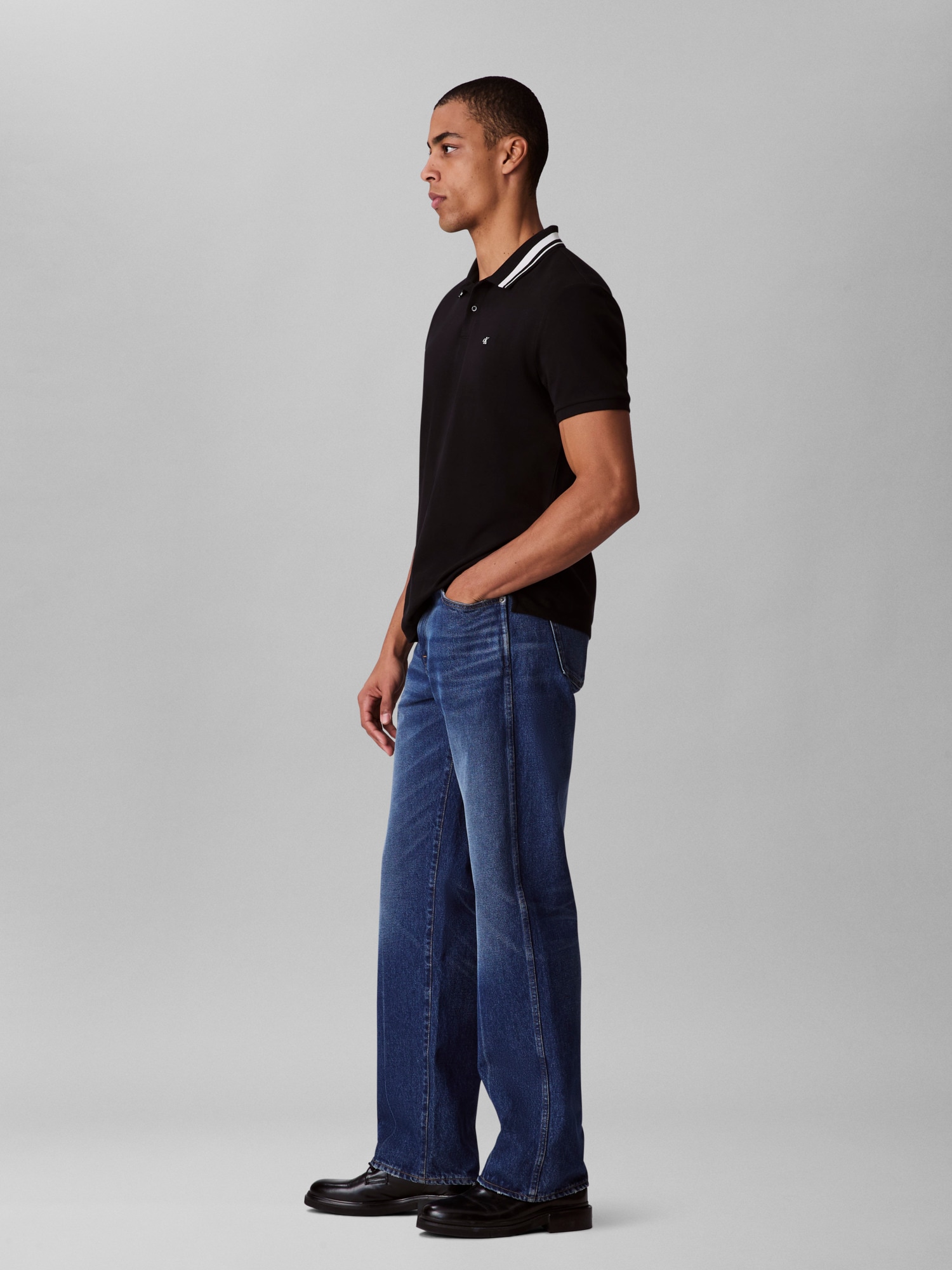 Calvin Klein Jeans Poloshirt »SS CSL PQ CLSSC TPPD«, Mit Rundhalsausschnitt