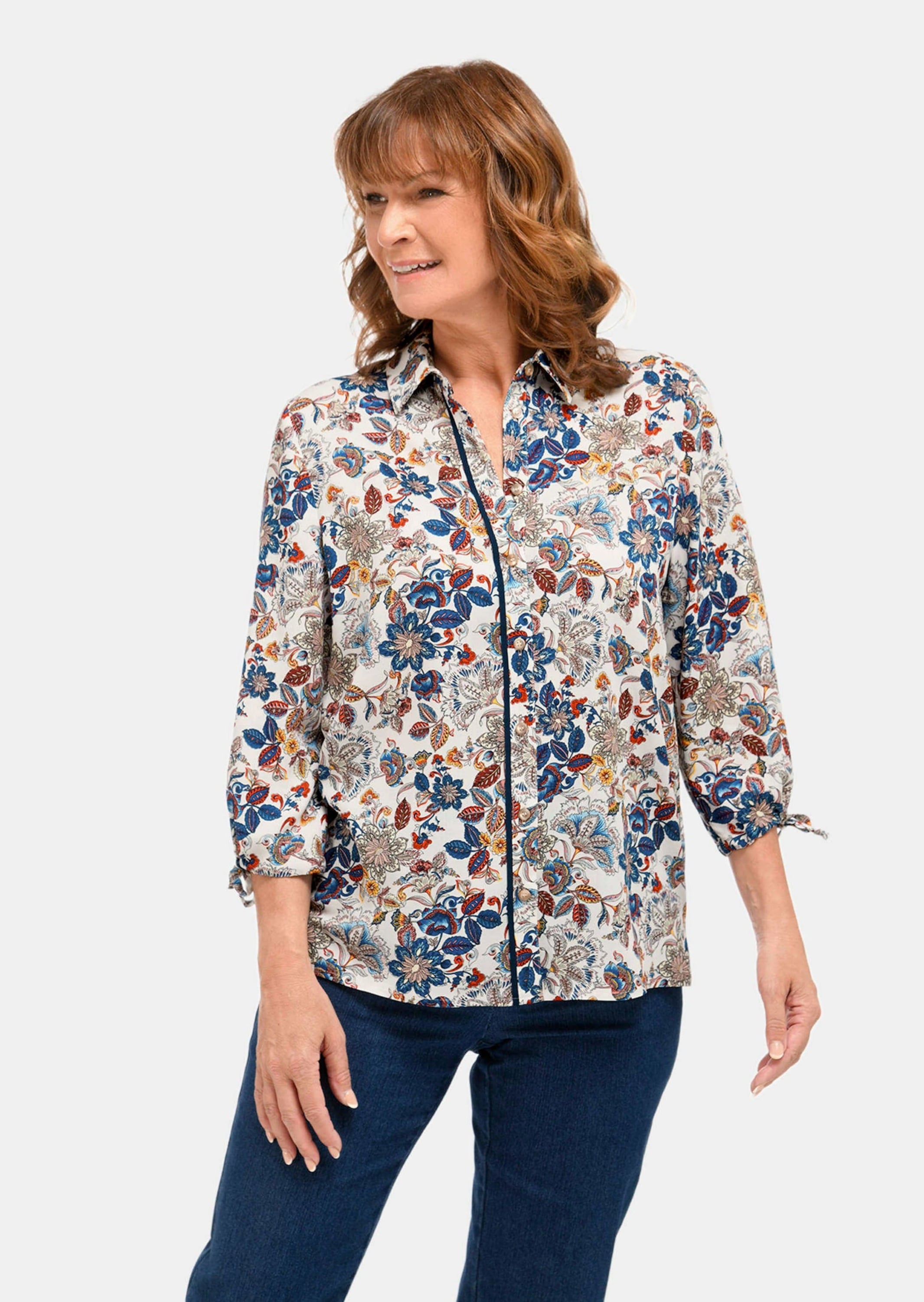 GOLDNER Druckbluse »Trageangenehme Druckbluse aus Viskose«