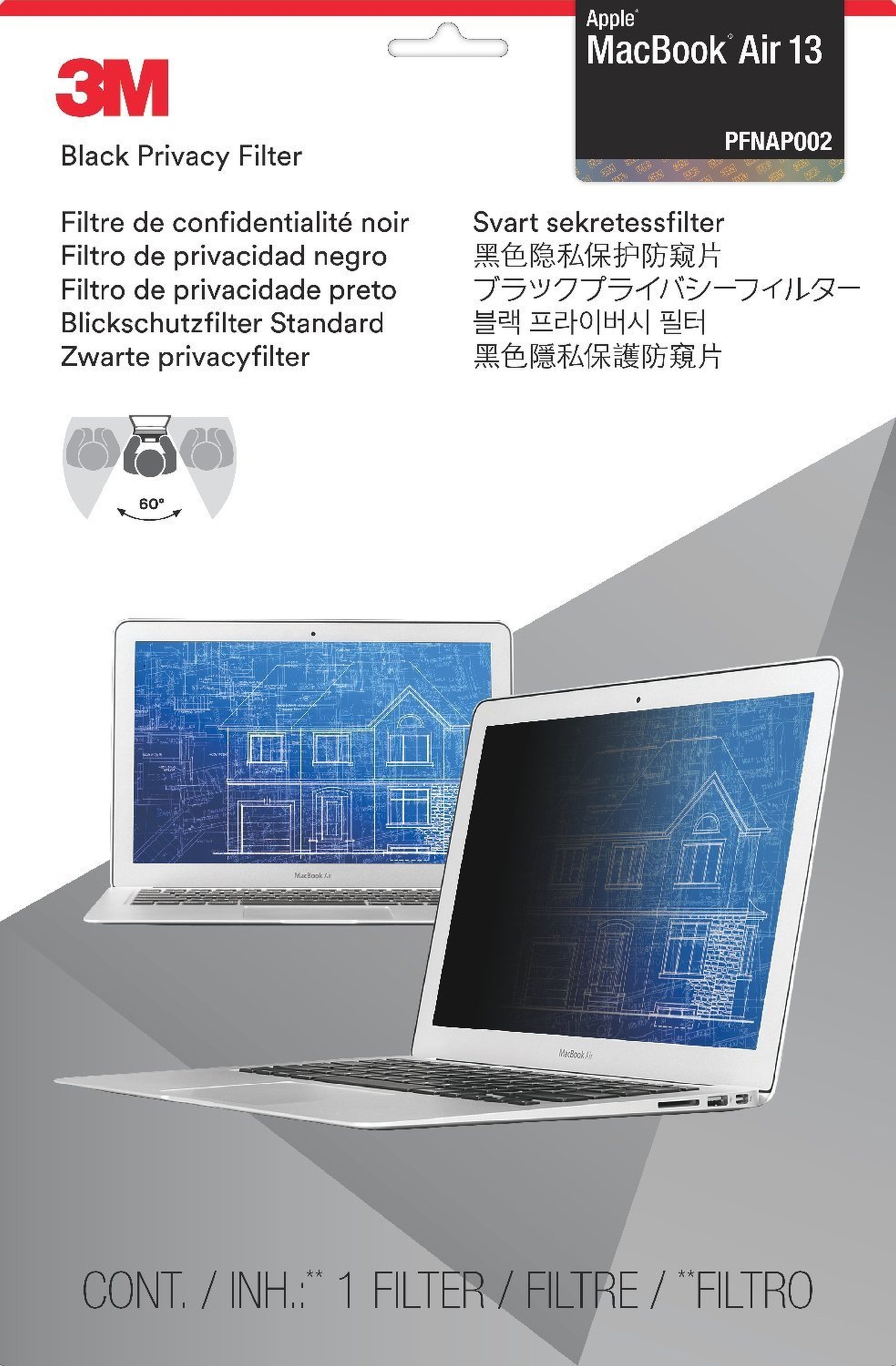 3M PFMA13 Blickschutz Apple MacBook Air »für Notbook 33 cm (13)«