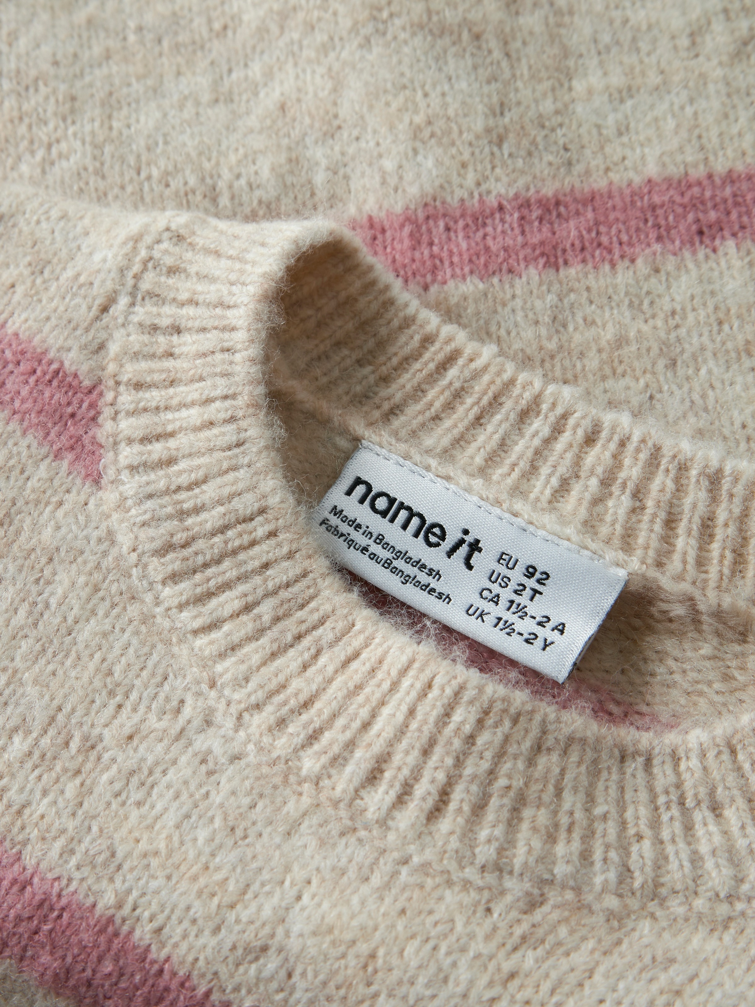 Name It Strickpullover »NMFOLENSKA LS KNIT« Materialmix, regular fit, mit Wolle