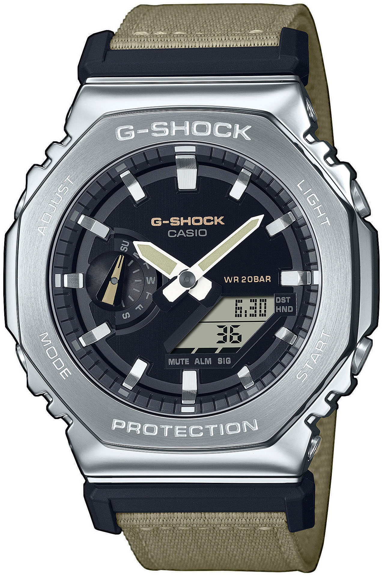 CASIO G-SHOCK Chronograph »GM-2100C-5AER«, Quarzuhr, Armbanduhr, Herrenuhr, digital, Stoppfunktion,...