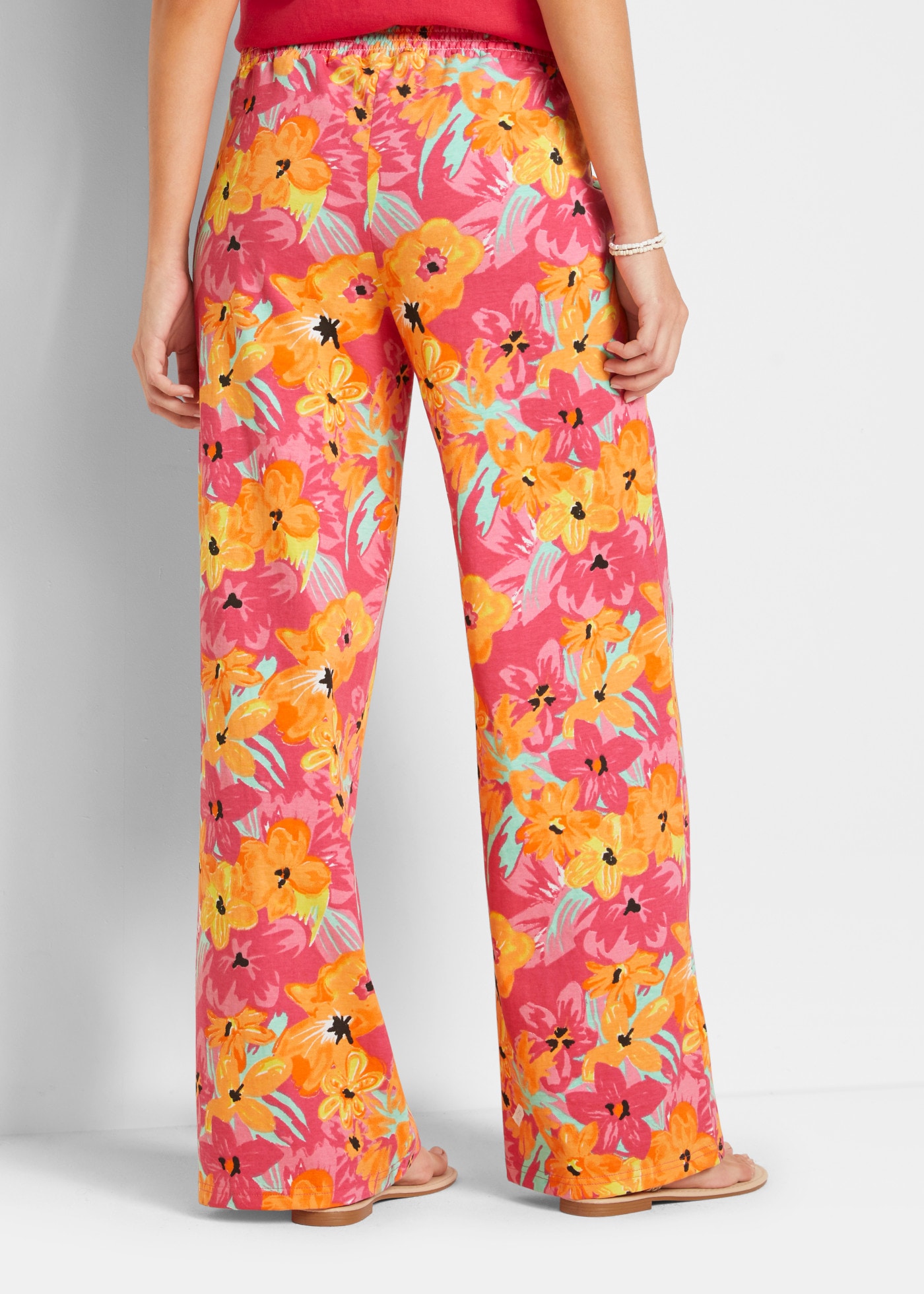 bonprix Palazzohose  weite Passform, Loose Fit, mit Rundumgummibund