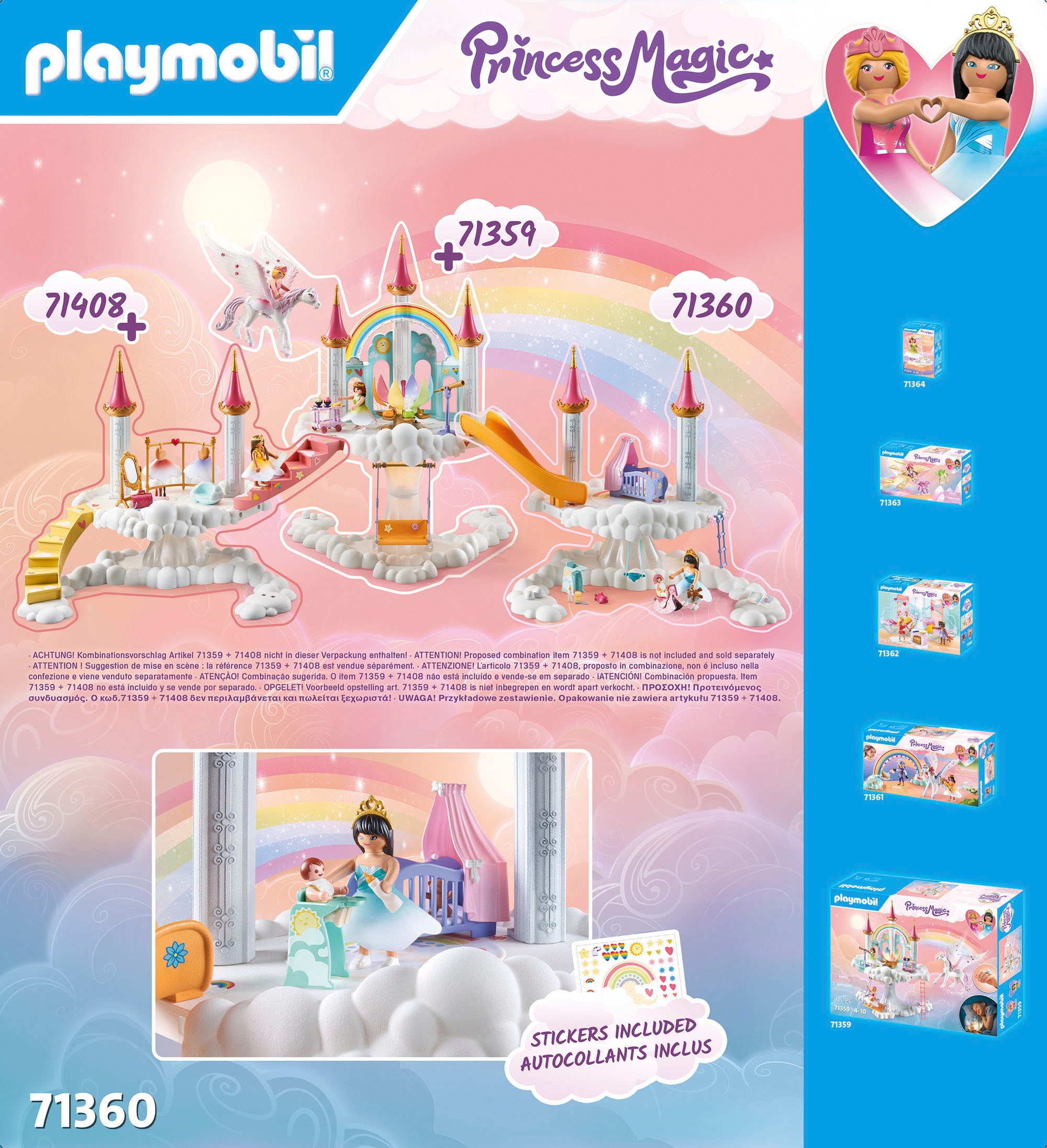 Playmobil® Konstruktions-Spielset »Himmlische Babywolke (71360), Princess Magic«, (63 St.), Made in Germany