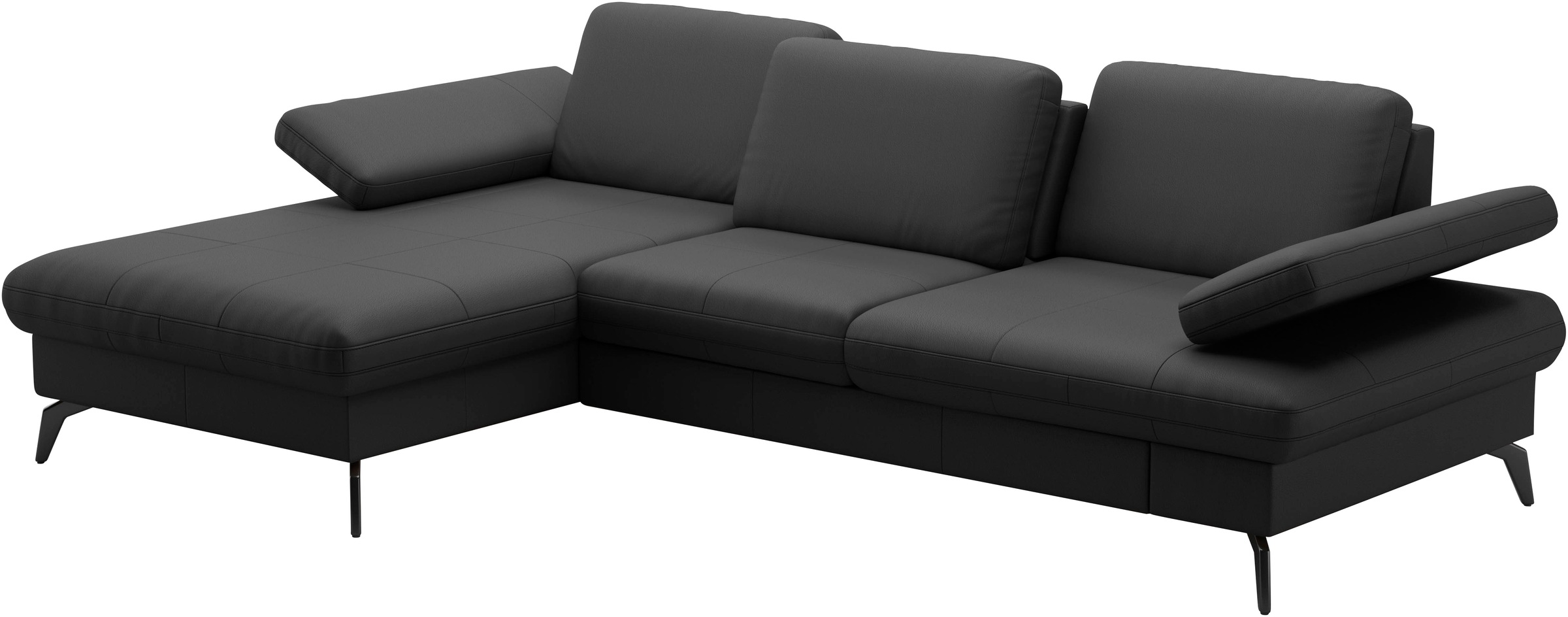 sit&more Ecksofa »Morris L-Form, inkl. Sitztiefenverstellung«, wahlweise mit Armteilverstellung, Bettfunktion & Bettkasten