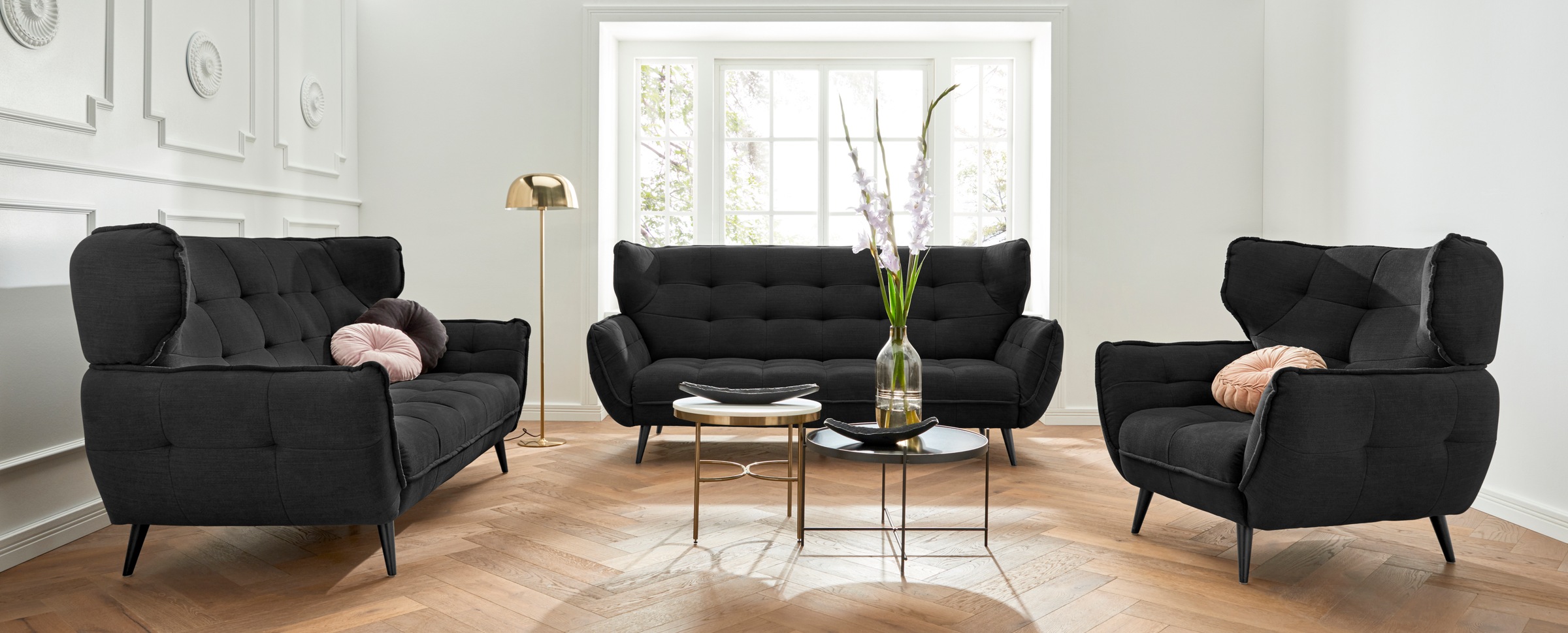 Leonique 2-Sitzer »Ariana«, Big-Sofa bzw. stylischer Hochlehner