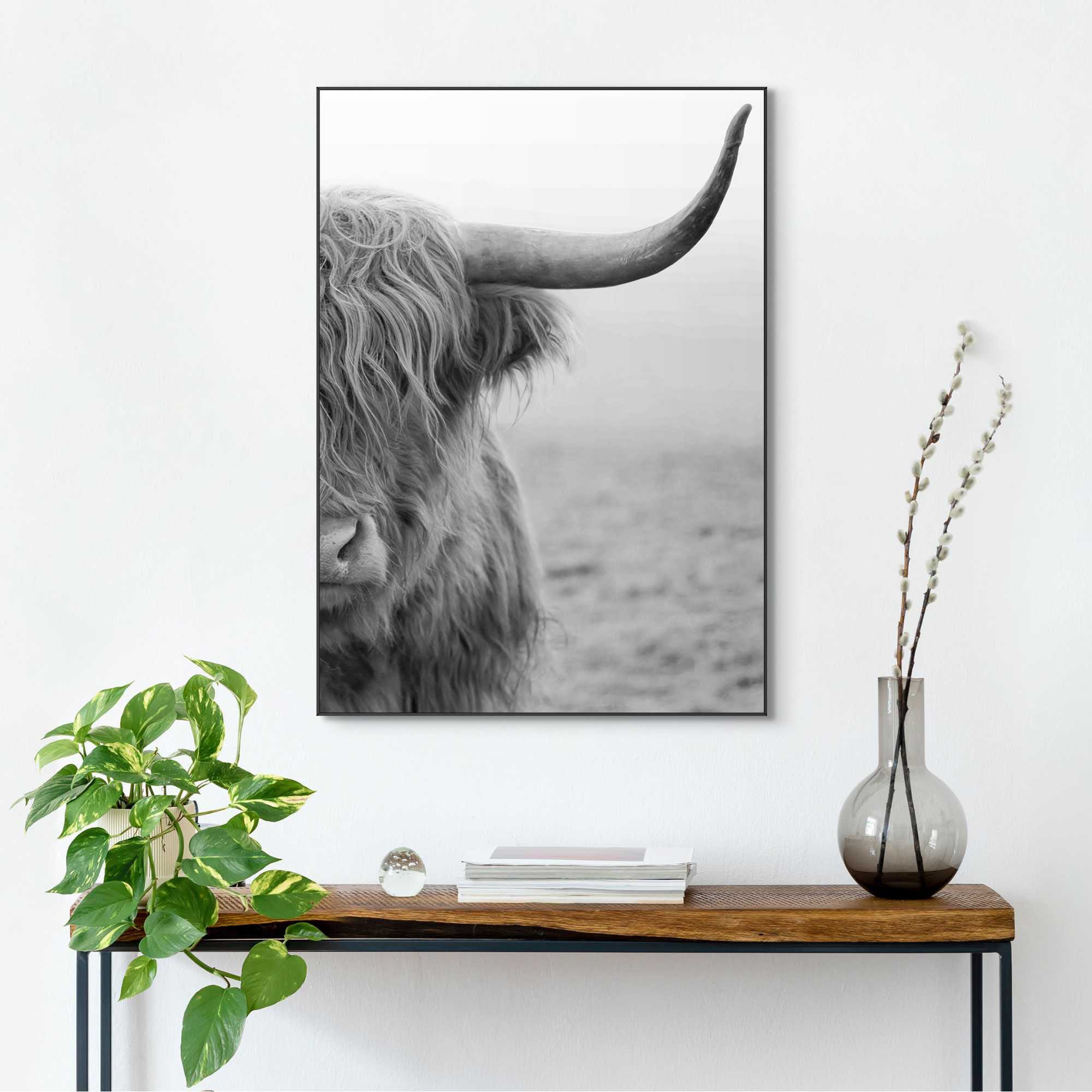 Reinders! Wandbild Frame Shop »Slim Online OTTO Highlander« im 50x70 Black