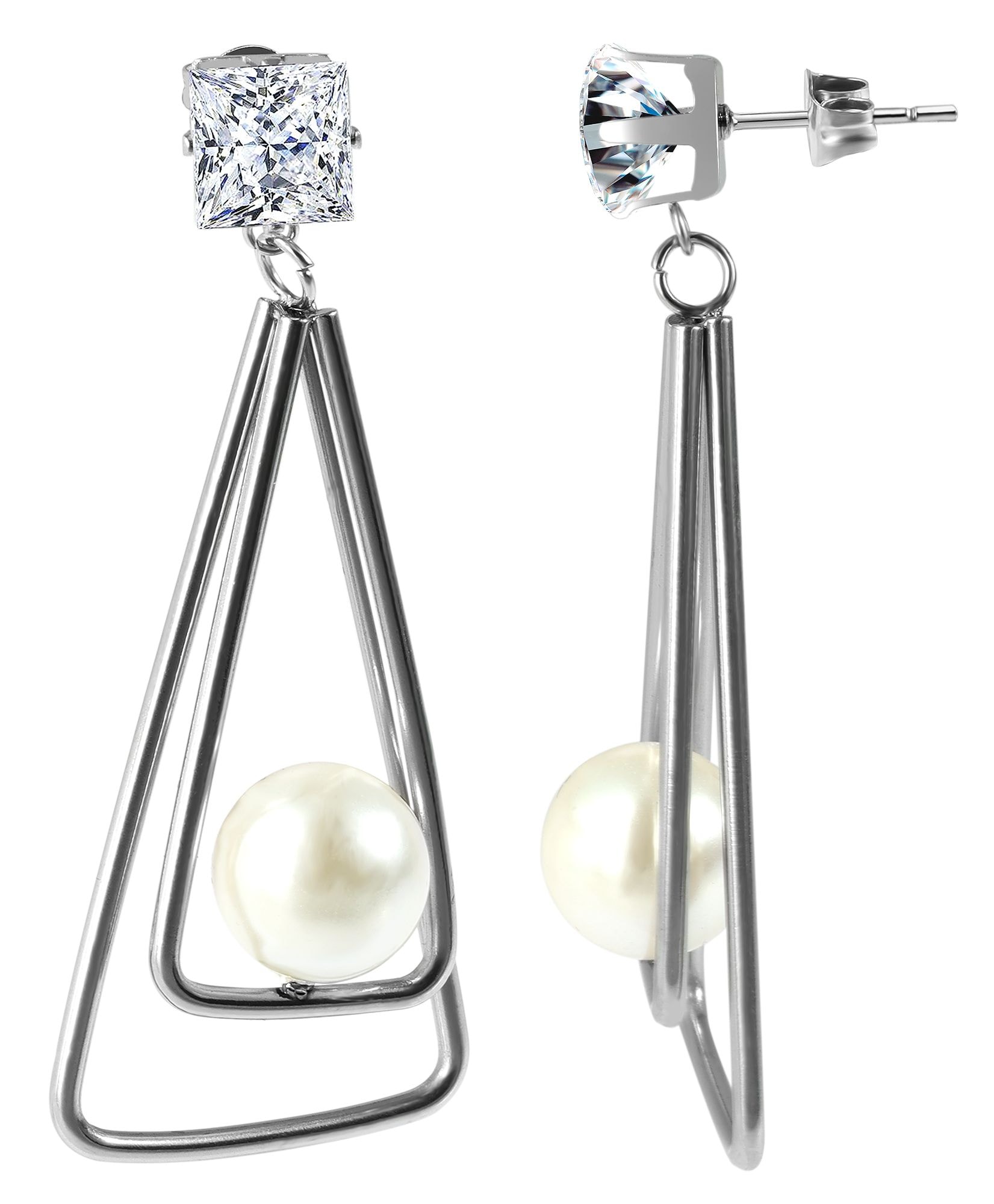 Adelia´s Paar Ohrhänger »Damen Ohrringe ¿ Ohrhänger aus Edelstahl«