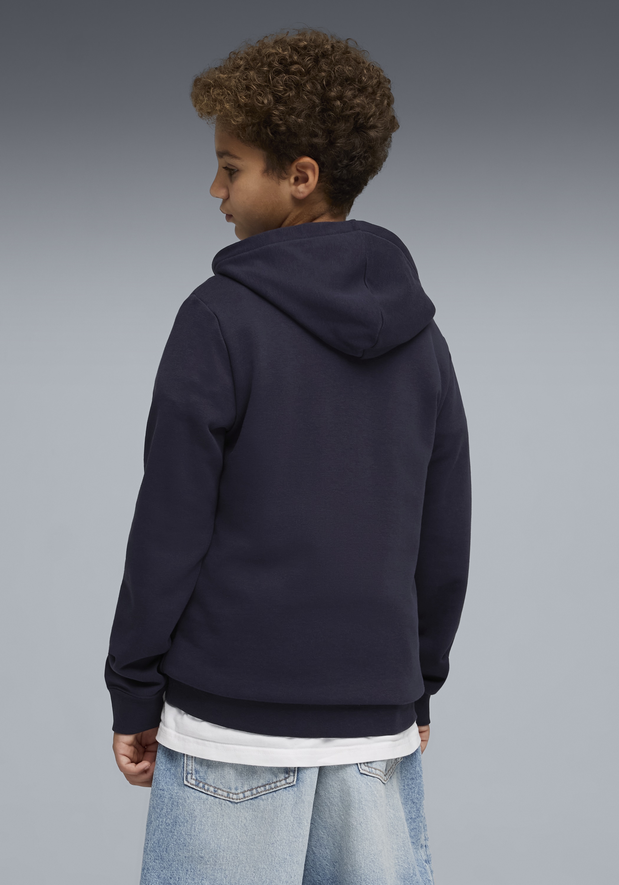 PUMA Kapuzensweatshirt »ESS 2 COLOR NO.1 LOGO HOODIE TR B«, für Jugendliche, mit Print-Applikation, mit Kängurutasche
